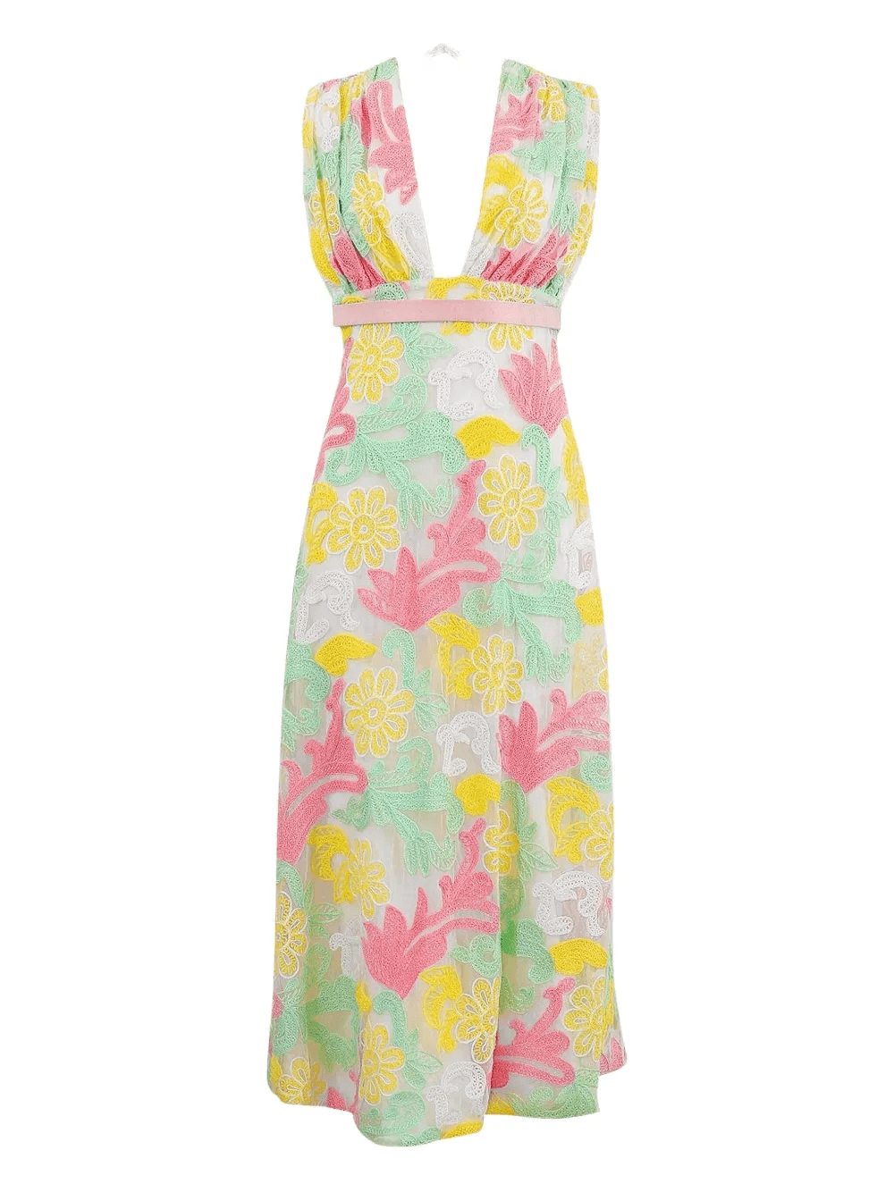 Aura floral-lace midi dress - Image 1
