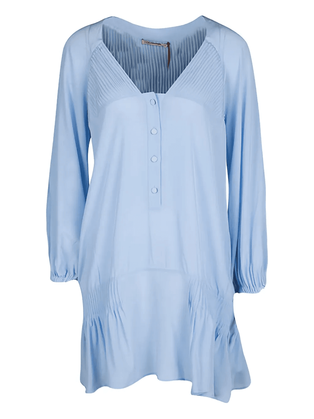 pin tucks buttoned tunic top - Image 1