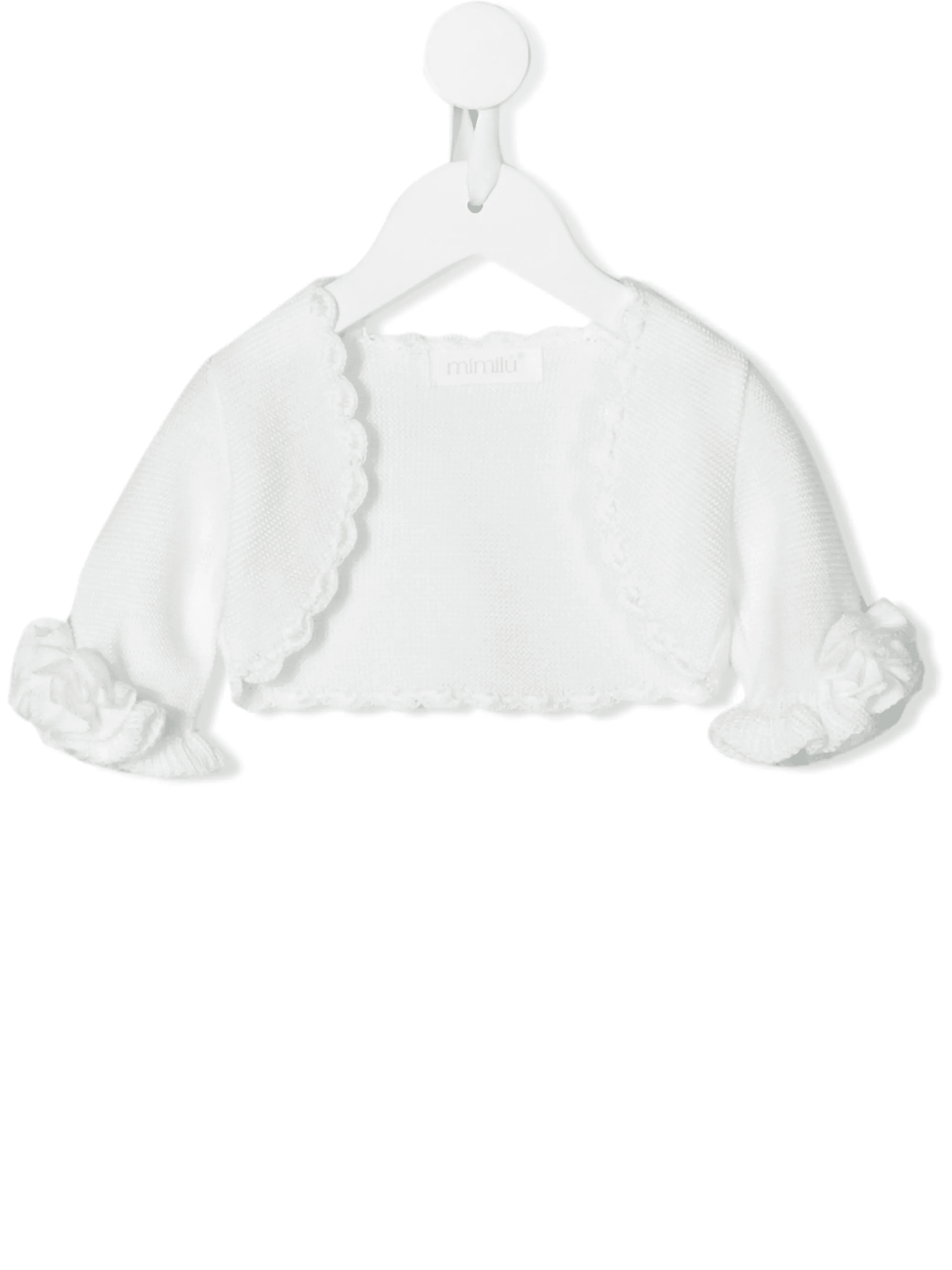 ruffled cuff scalloped cardigan - Image 1