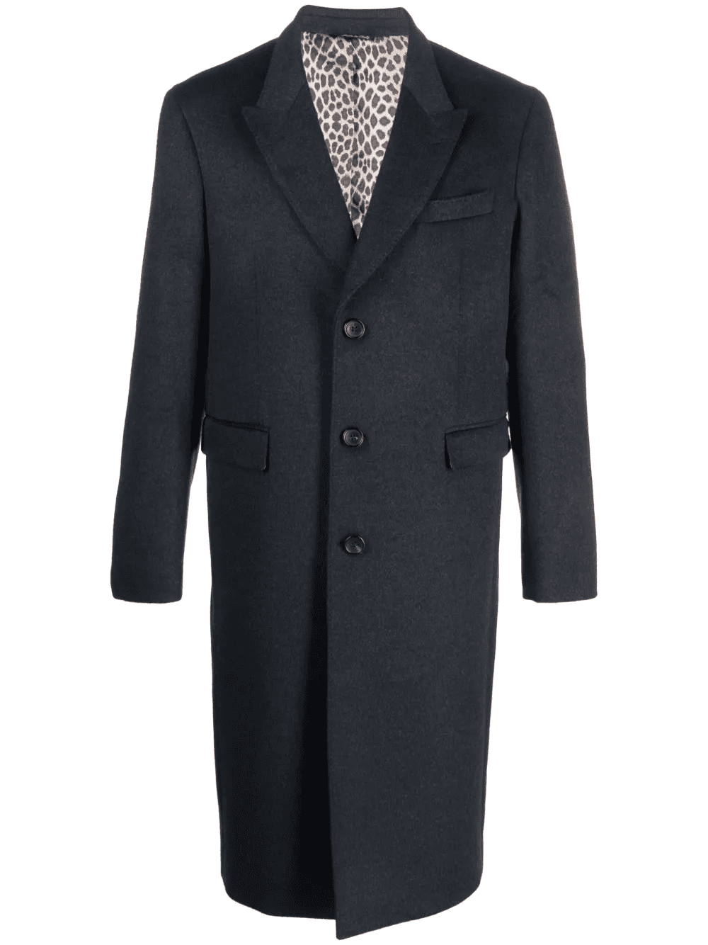 single-breasted virgin wool coat - Image 1
