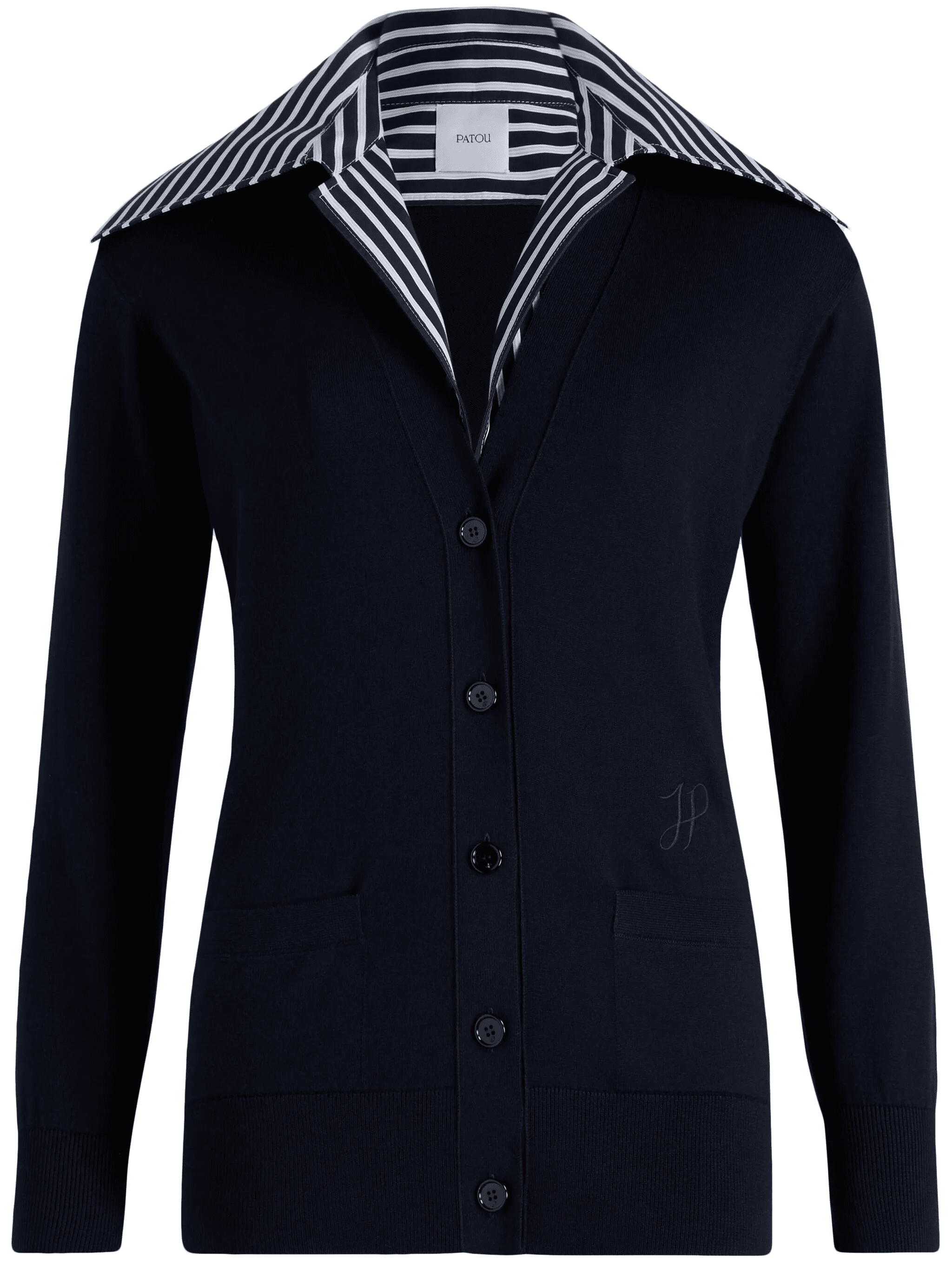 Trompe l'Oeil cotton cardigan - Image 1