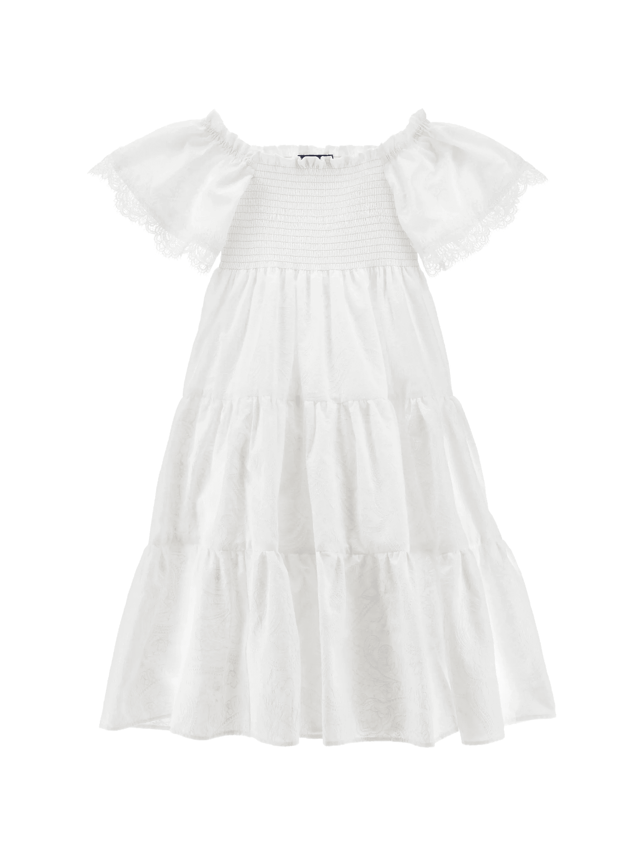 lace-trimmed tiered dress - Image 1