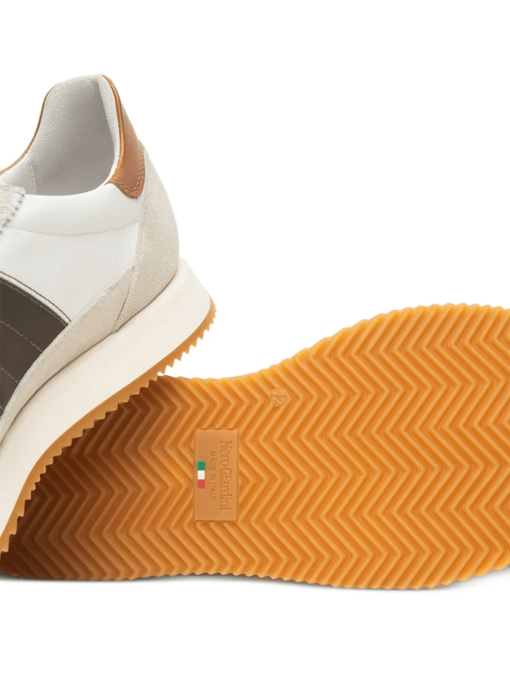 striped-detail panelled sneakers - Image 1