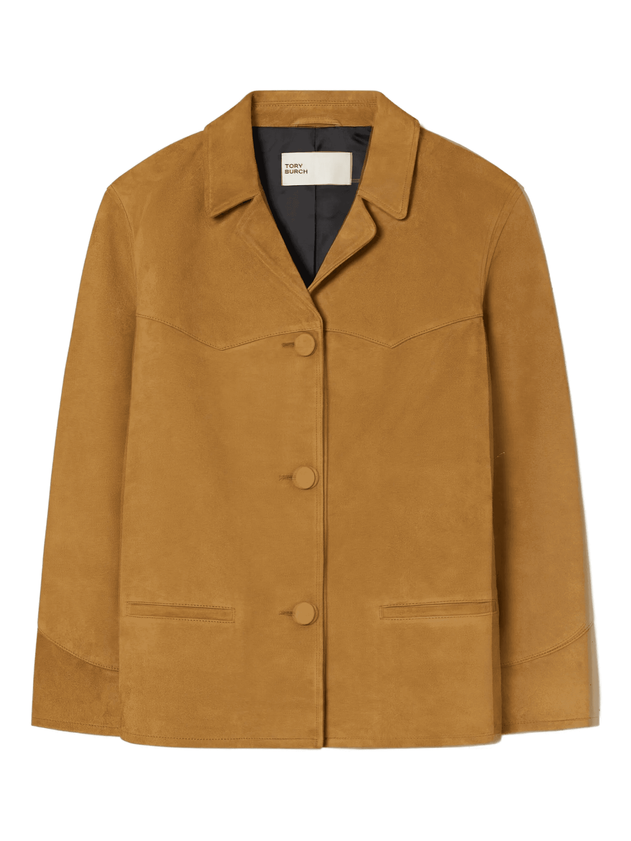 single-breasted suede blazer - Image 1
