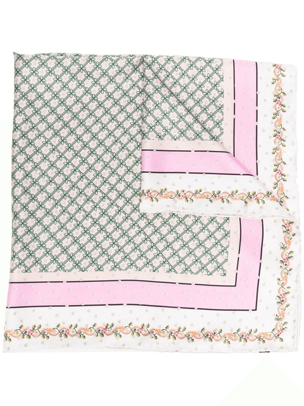graphic-print silk scarf - Image 1