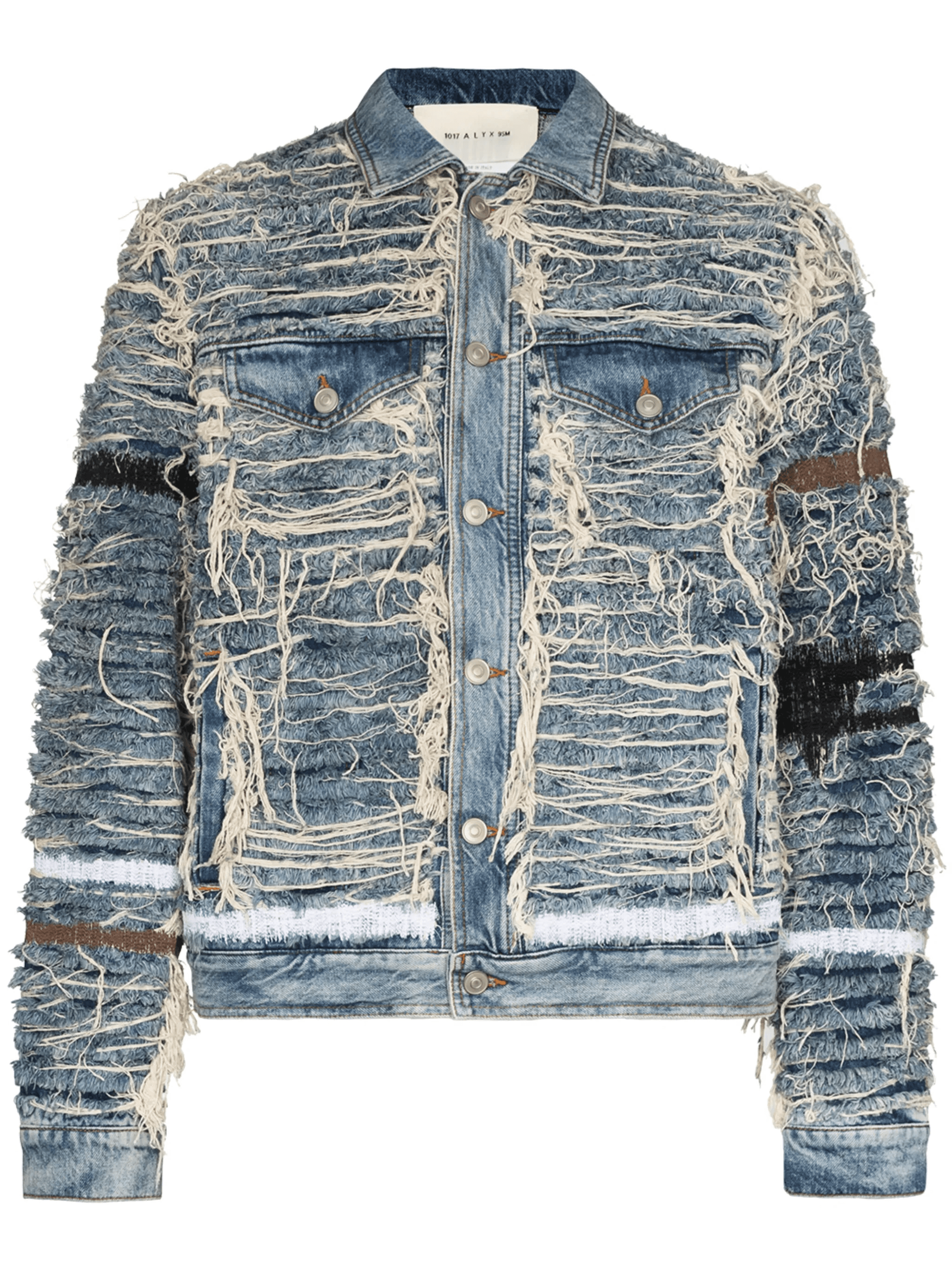 x Blackmeans shredded denim jacket - Image 1