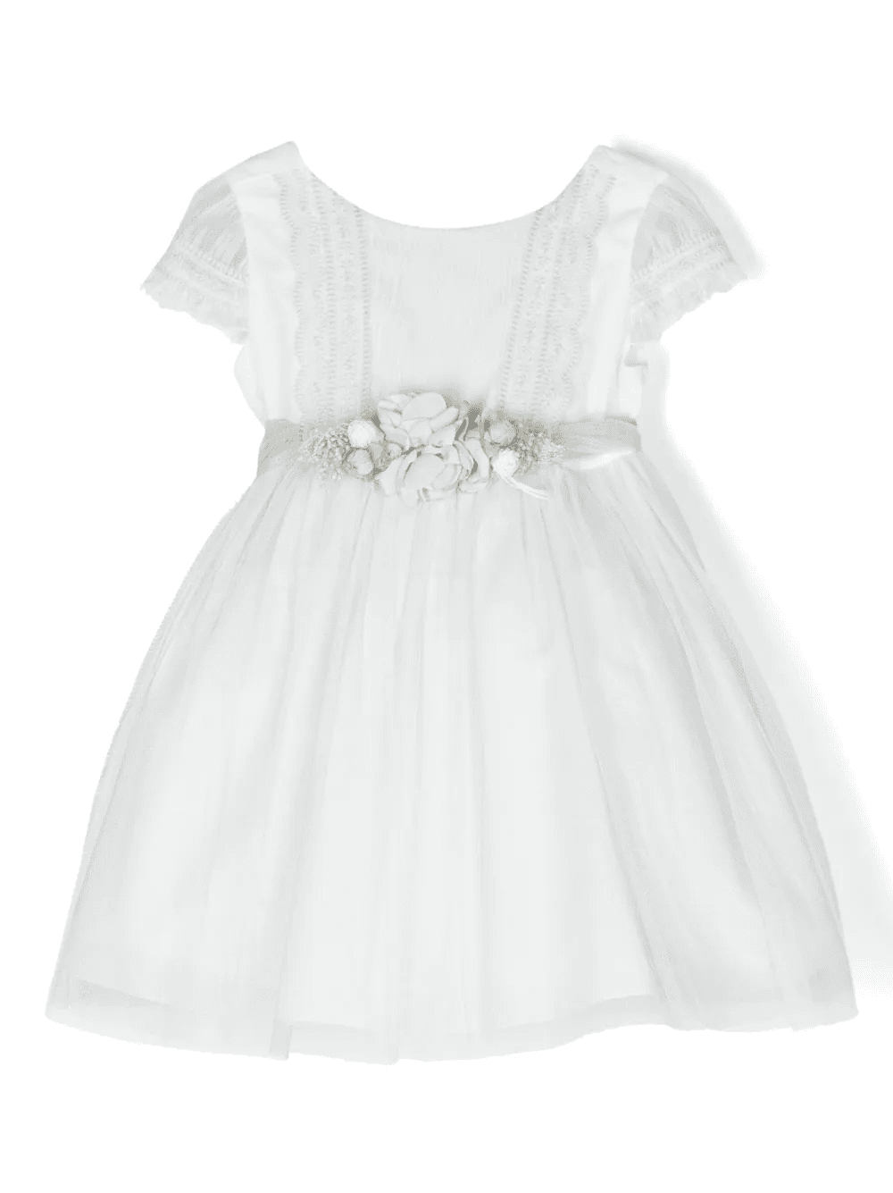 floral-appliqué tulle dress - Image 1