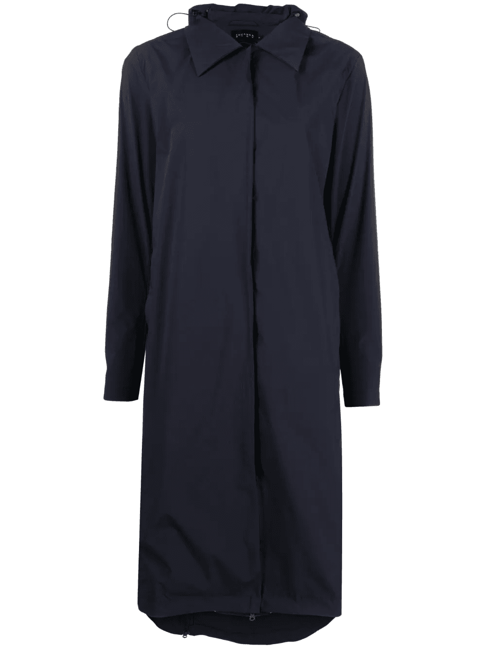 classic-collar hooded trench coat - Image 1