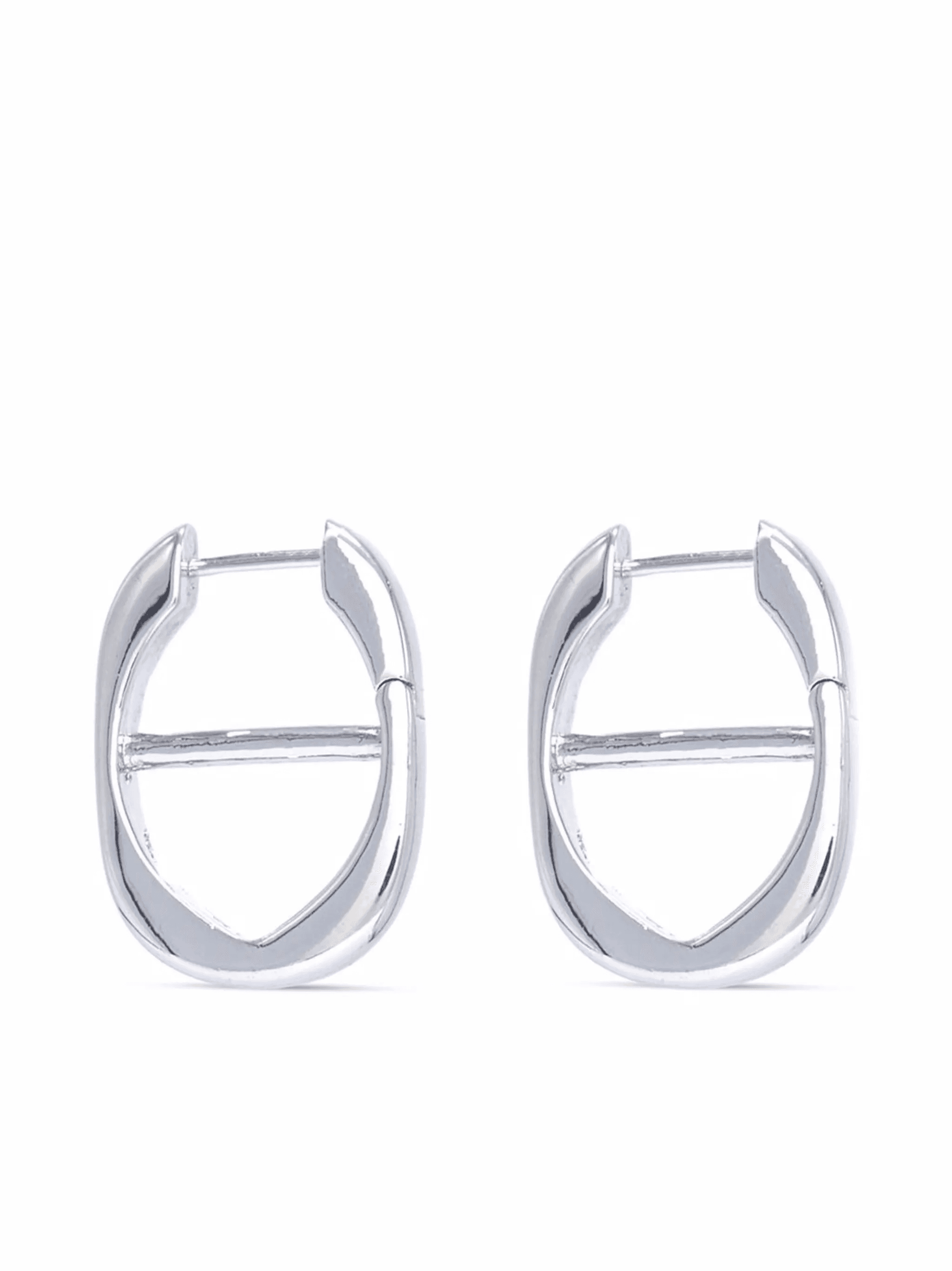 chain hoop earrings - Image 1