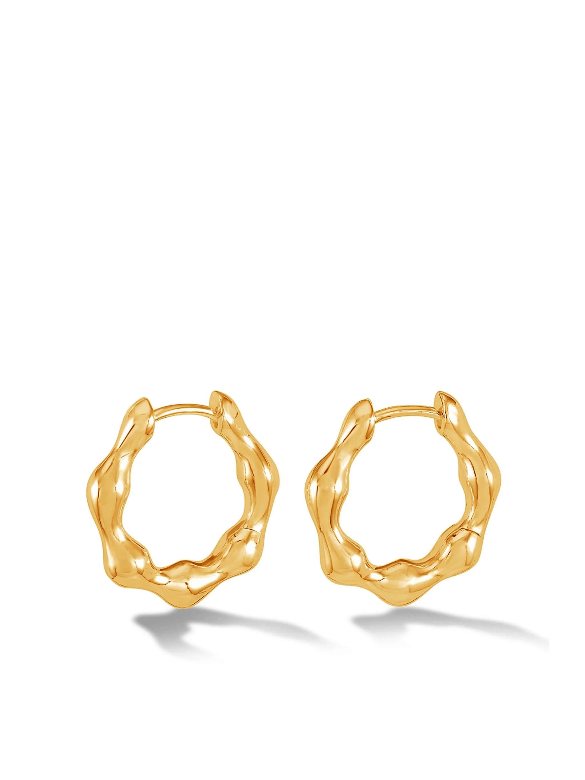 Hinged Huggie hoop earrings - Image 1