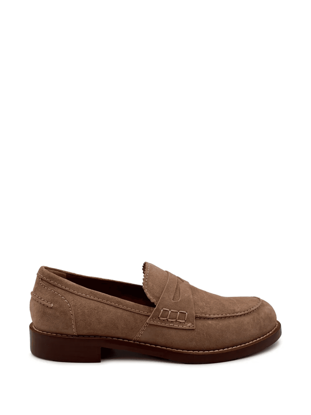 stitched scalloped-edge loafers - Image 1