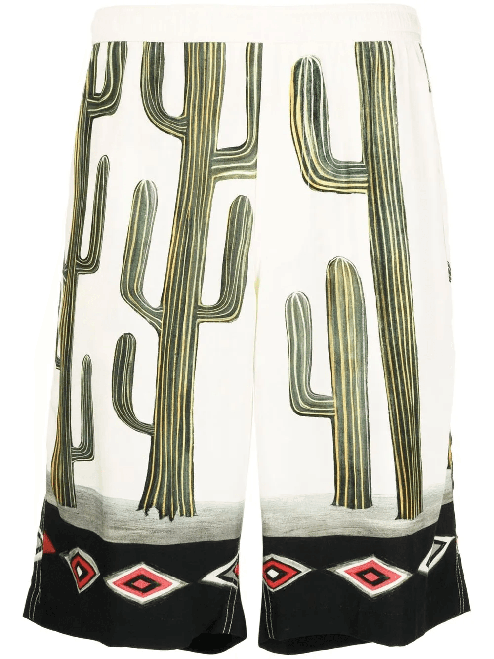 graphic-print rayon shorts - Image 1