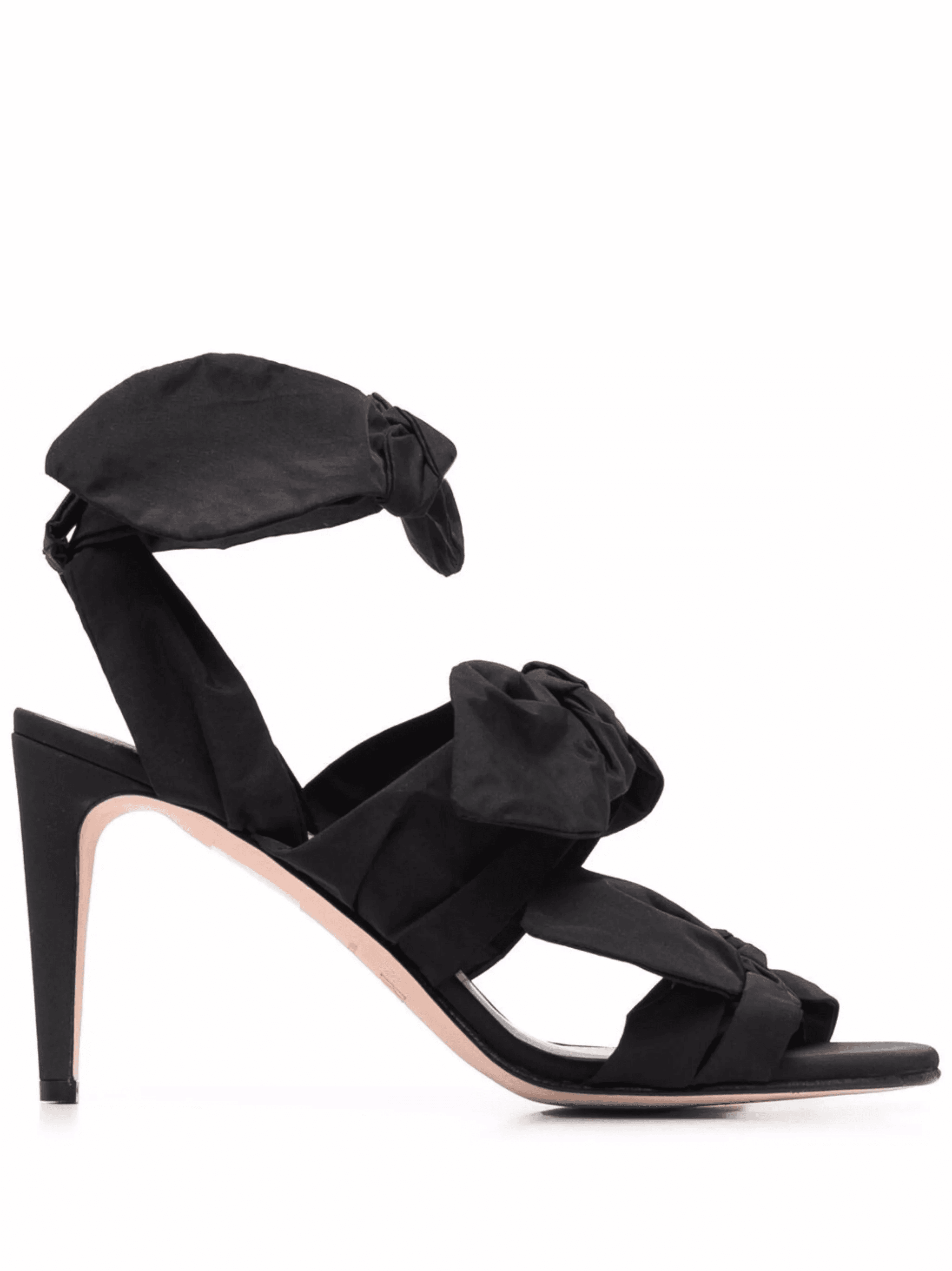 bow-straps heeled sandals - Image 1