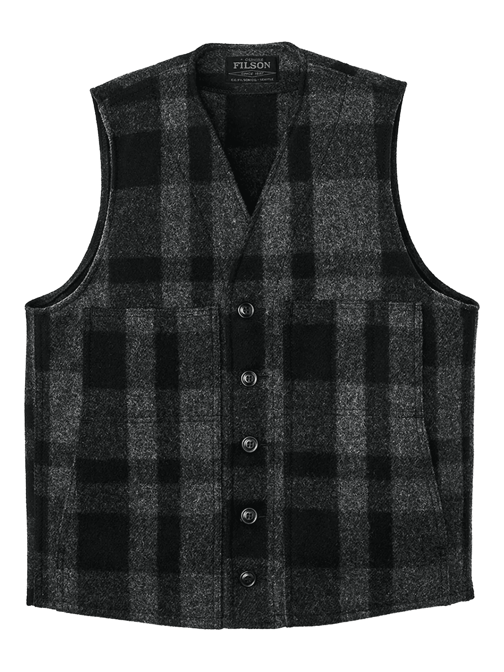 Mackinaw checked vest - Image 1