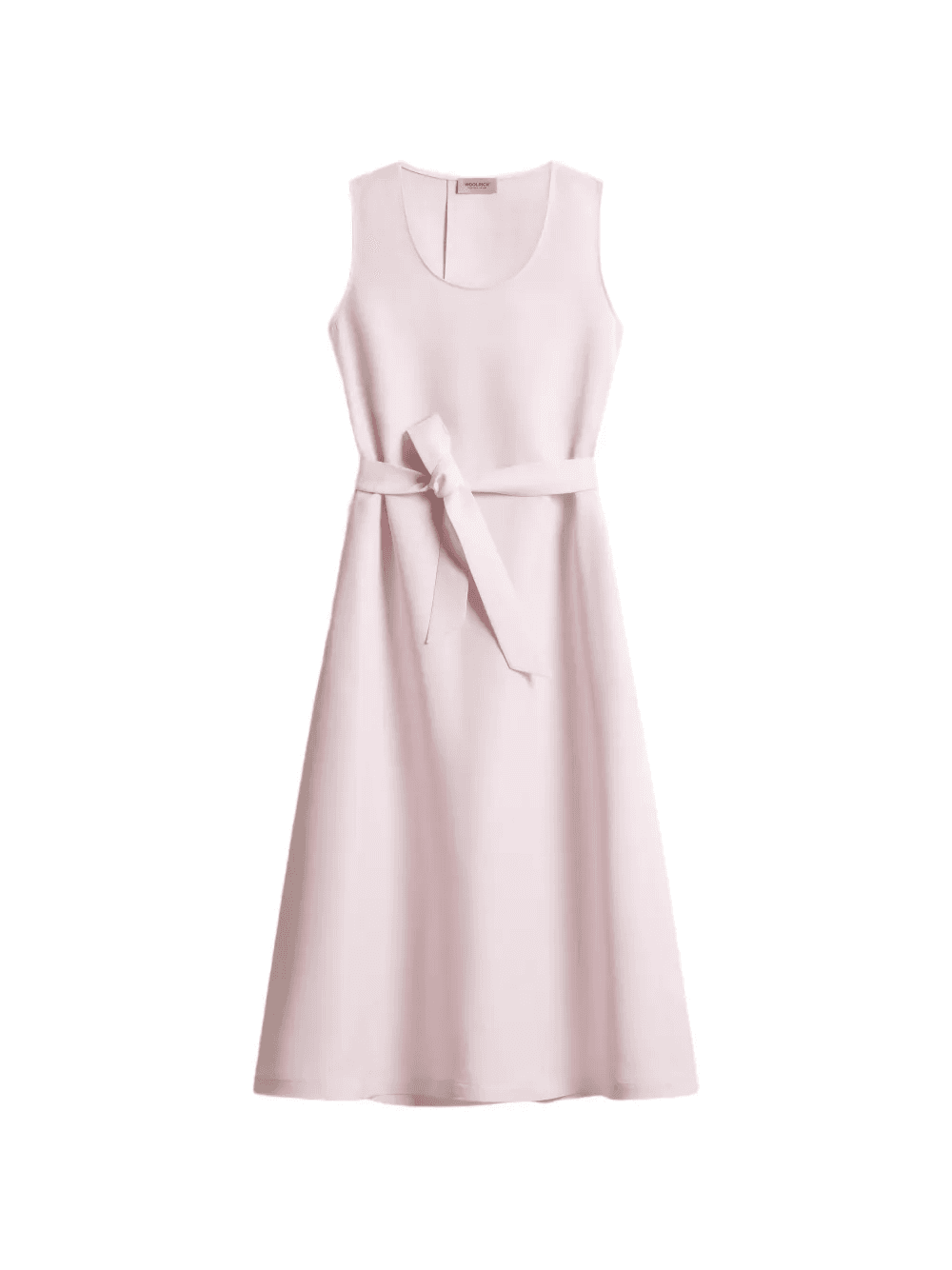 round-neck belted midi dress - Image 1