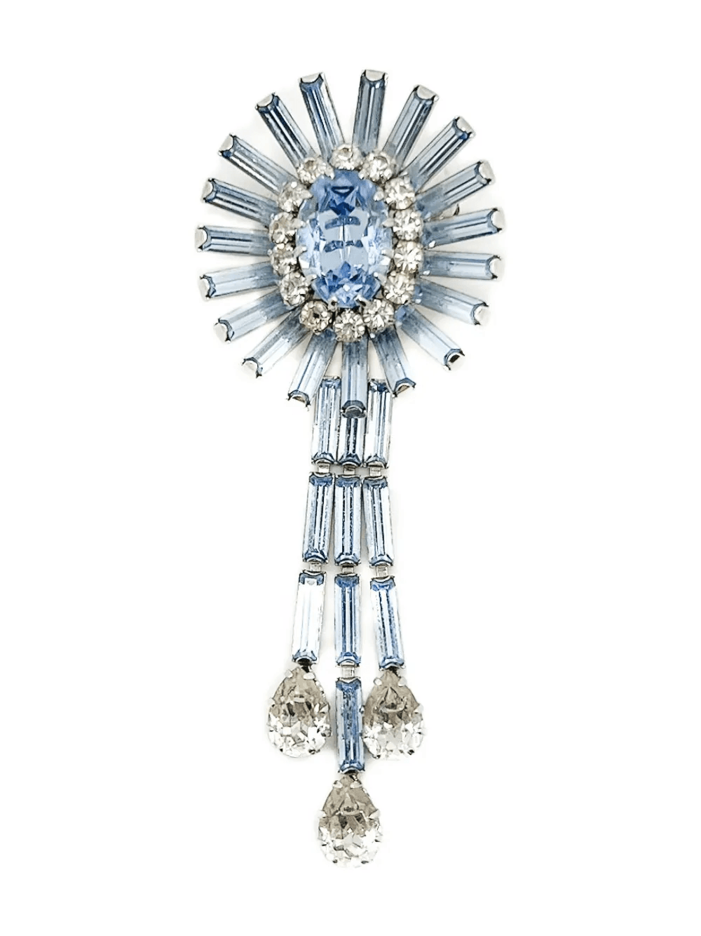 1950s Schöffel crystal droplet brooch - Image 1