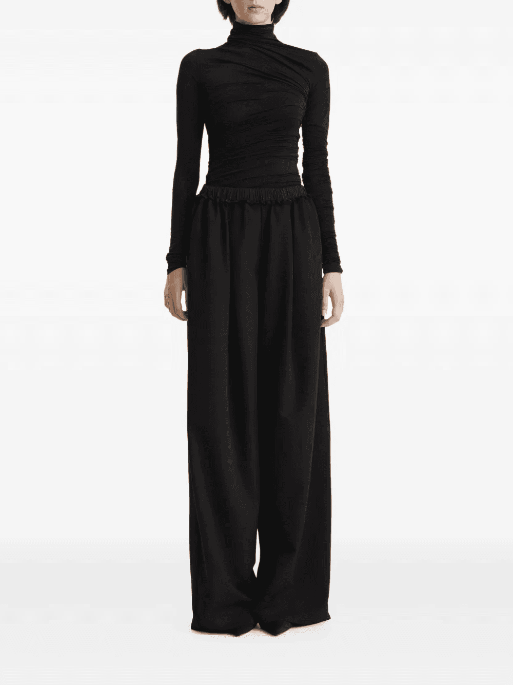 draped high-neck top - Image 1