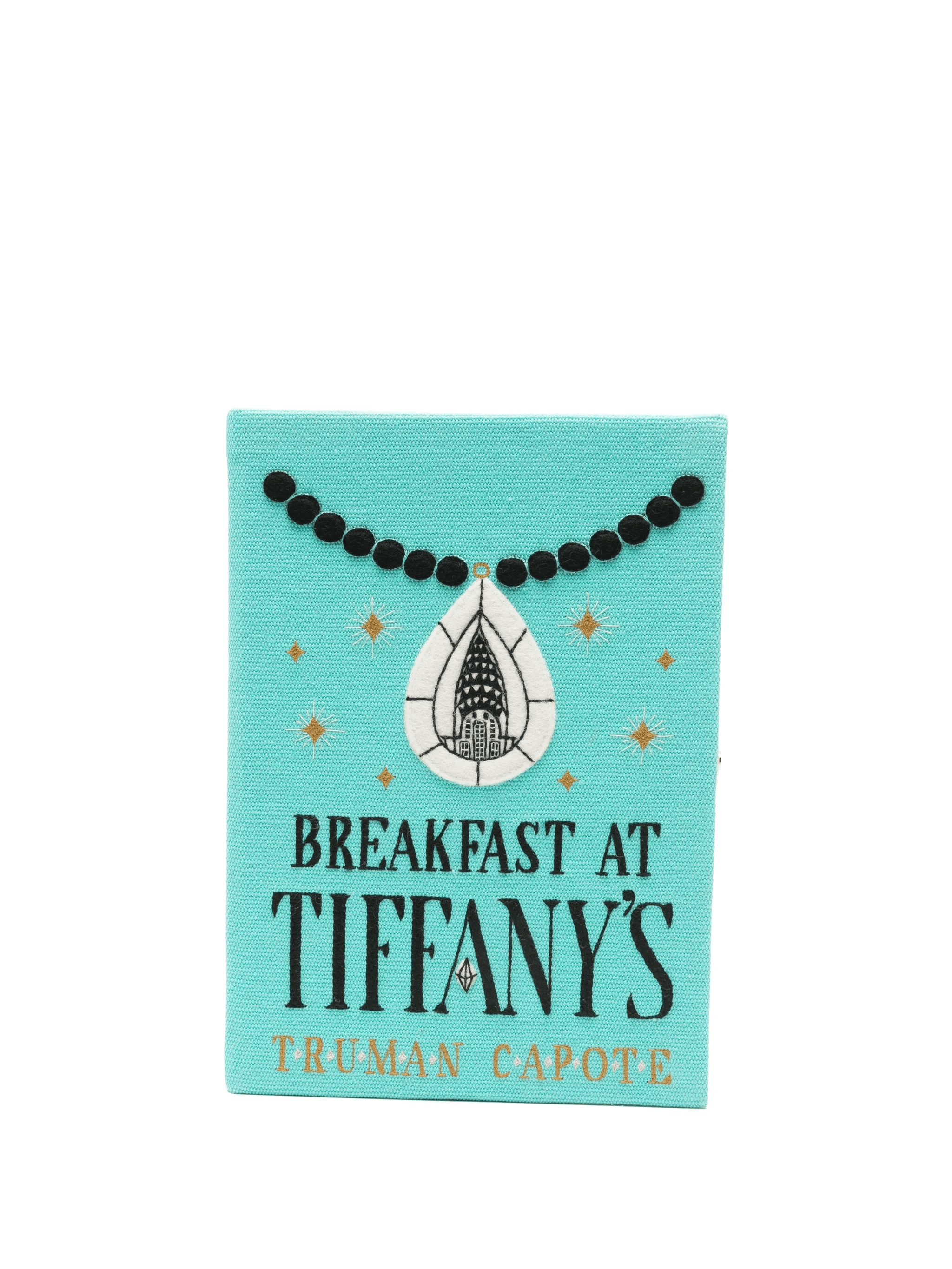 Breakfast at Tiffany's embroidered clutch bag - Image 1