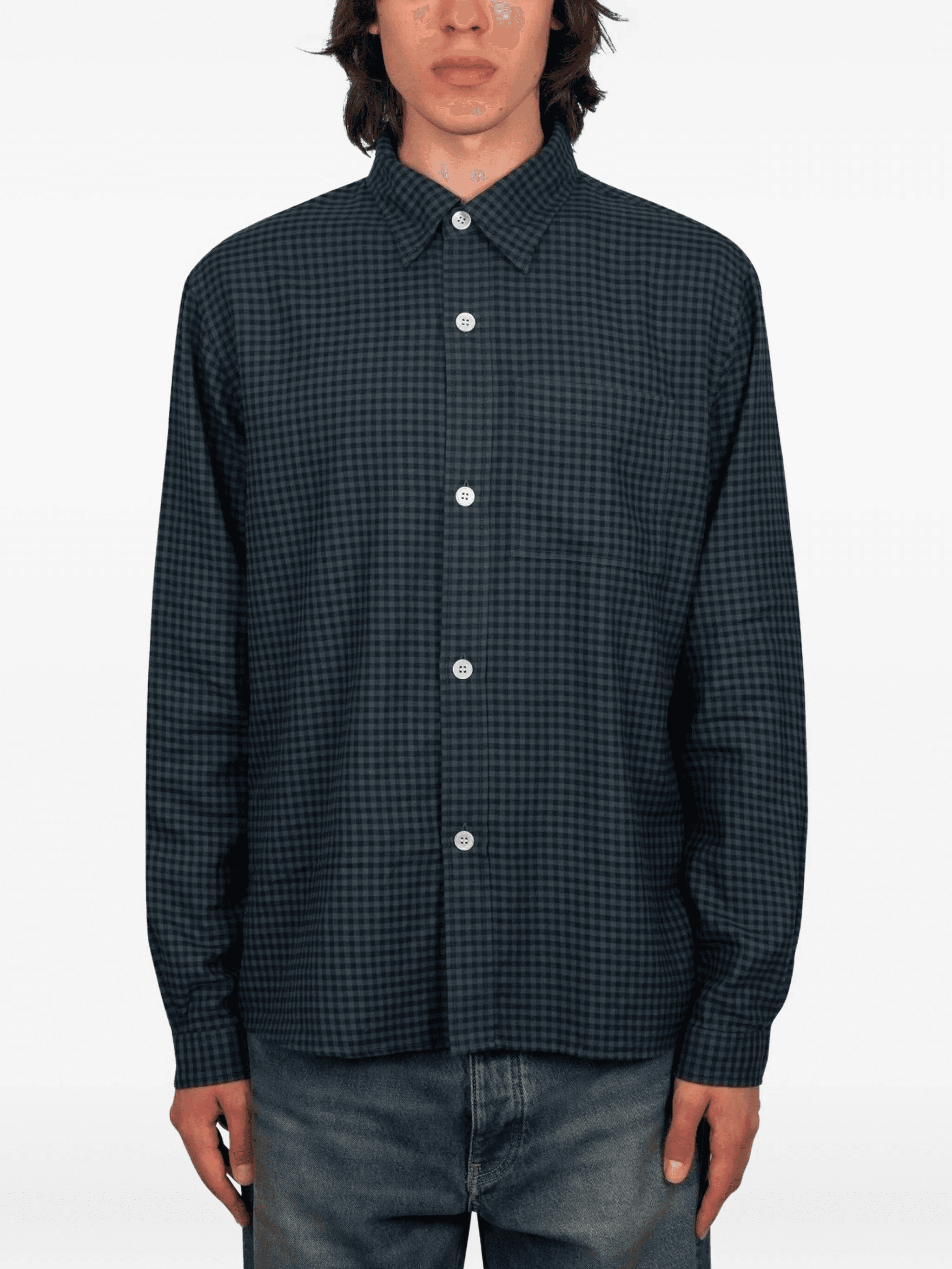 gingham-check shirt - Image 1