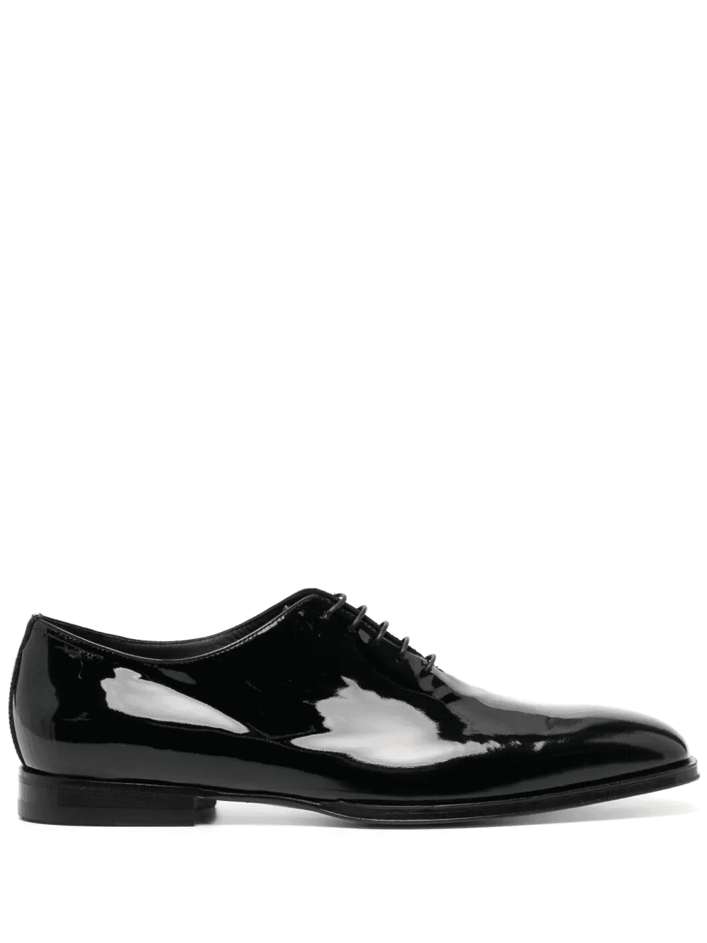 logo-debossed patent leather oxfords - Image 1