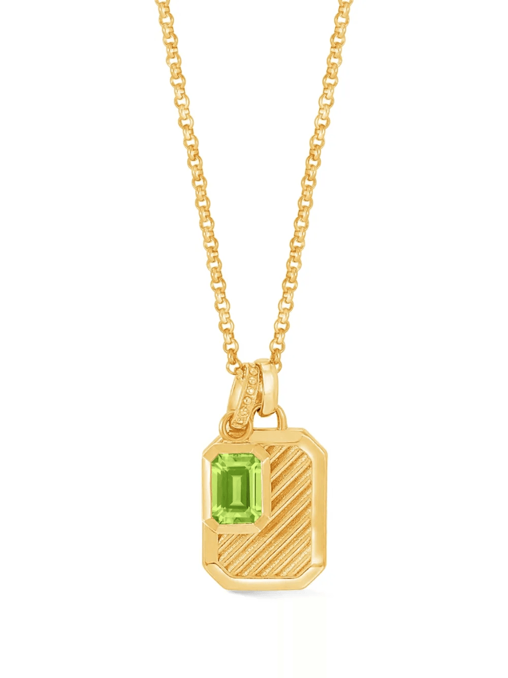 Peridot Octagon Humbug necklace - Image 1