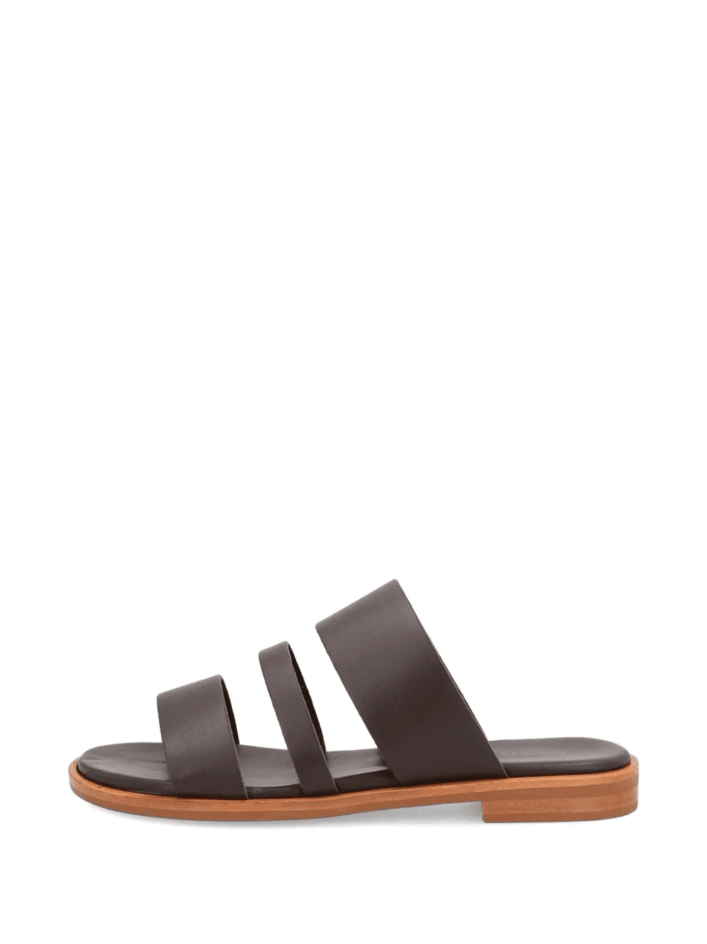 triple-strap leather sliders - Image 1