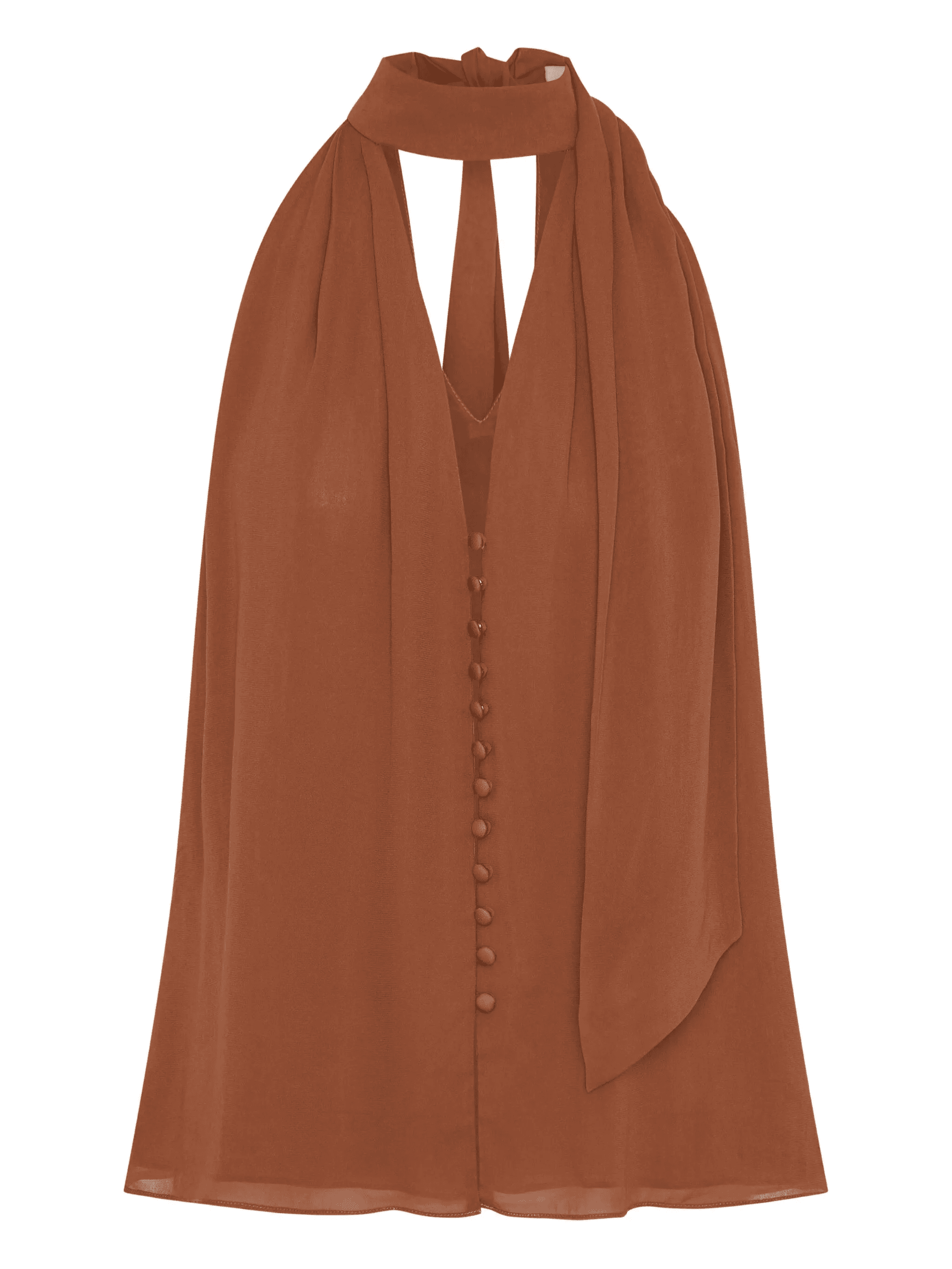 Sumira neck-tie buttoned top - Image 1