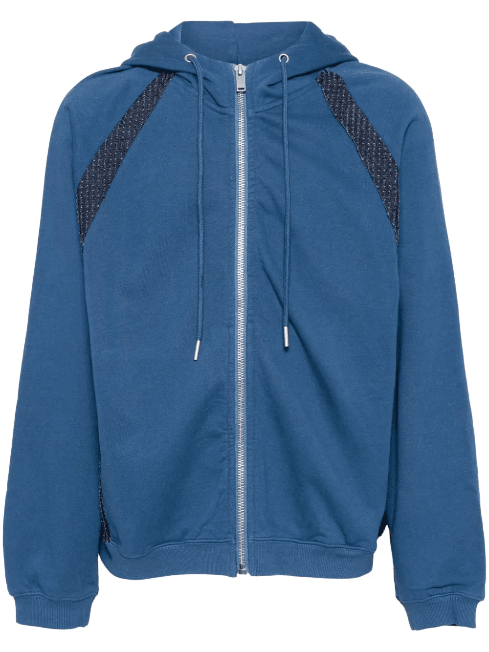 panelled zip-up hoodie - Image 1