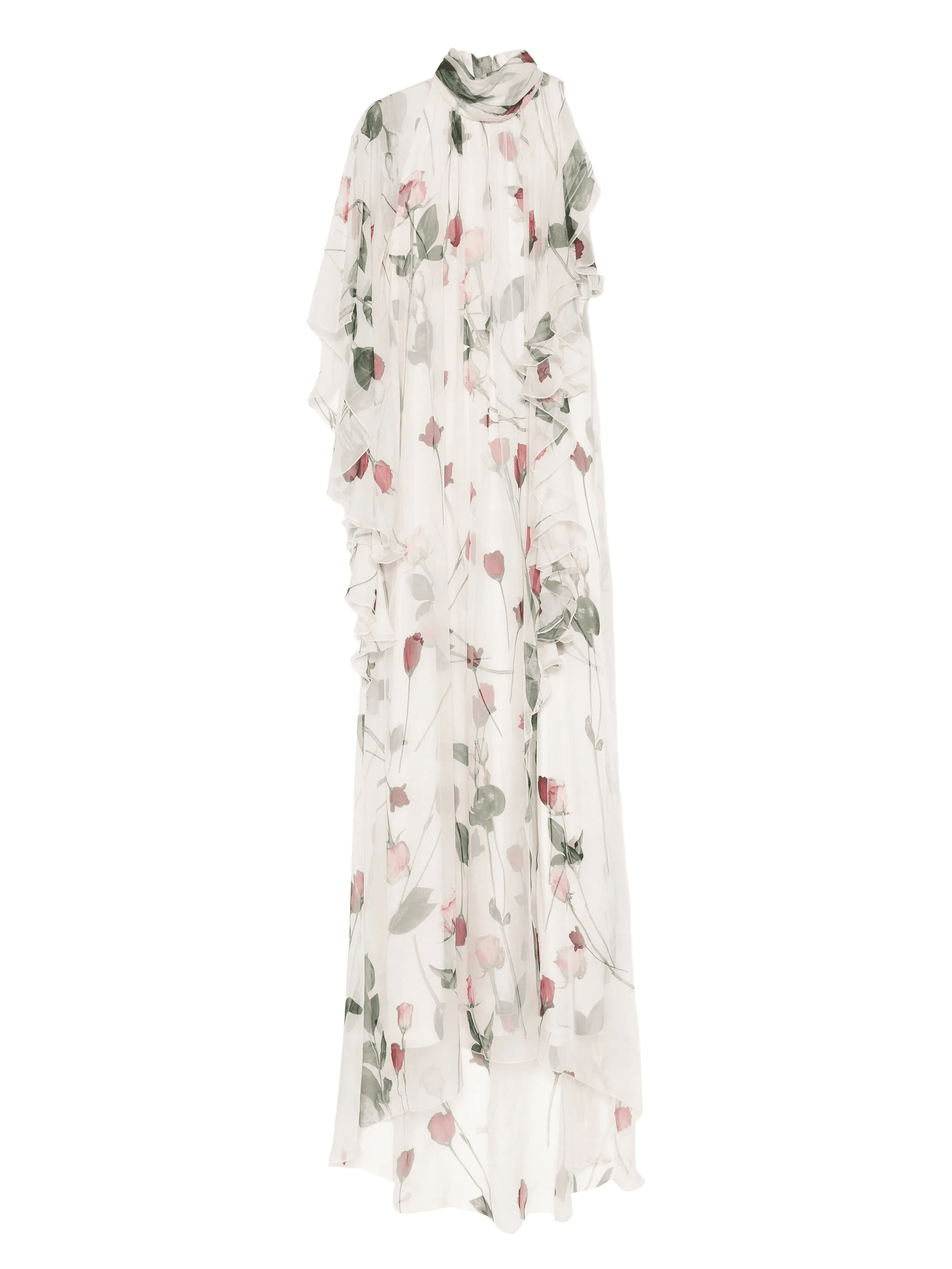floral-print ruffled maxi dress - Image 1