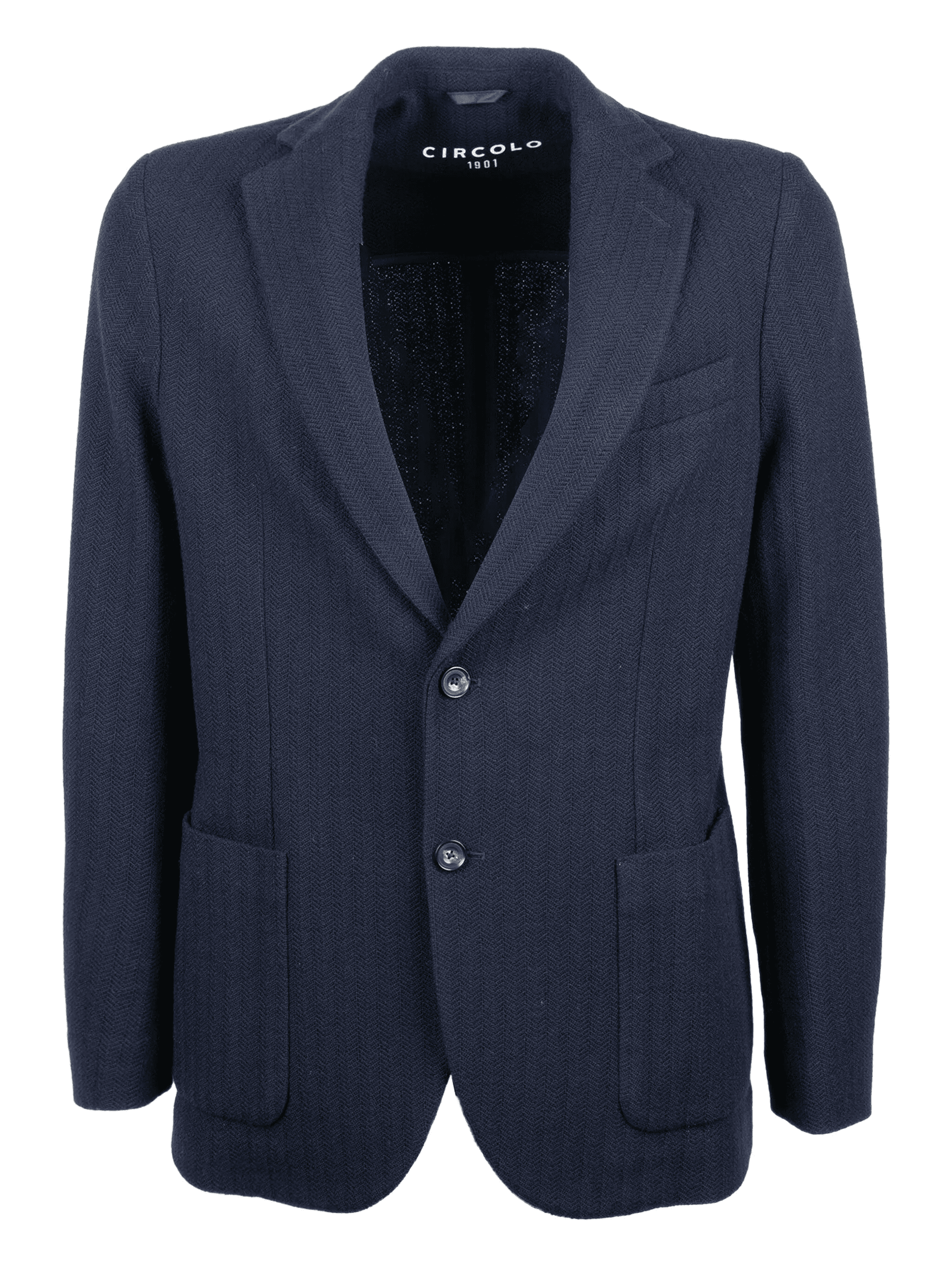 herringbone single-breasted blazer - Image 1