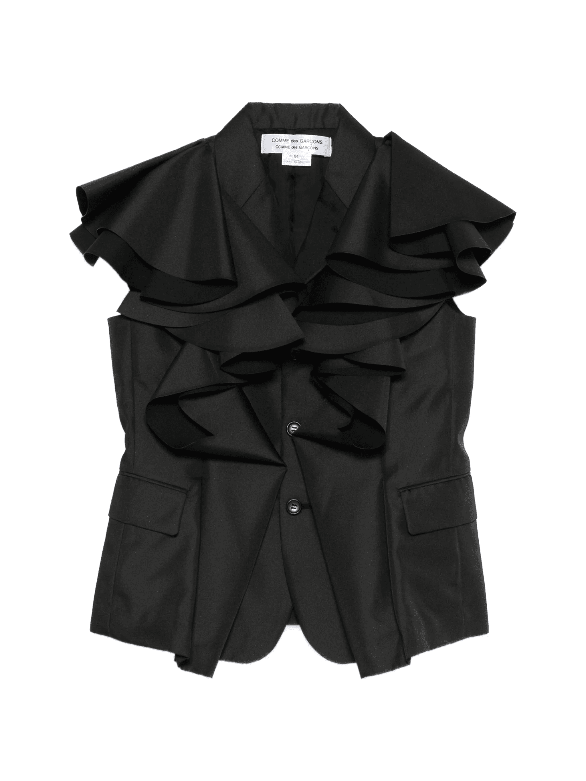 ruffled button coat - Image 1