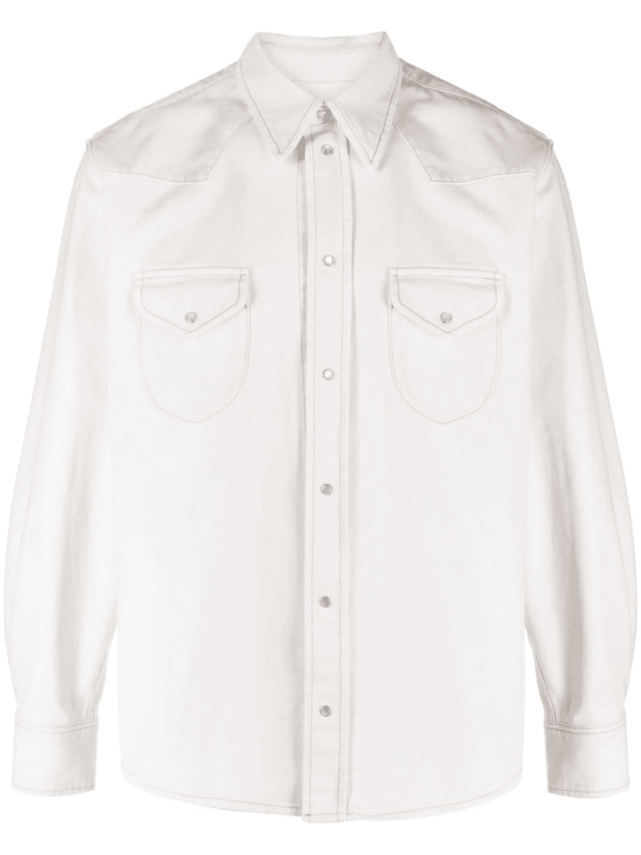 flap-pockets cotton shirt - Image 1