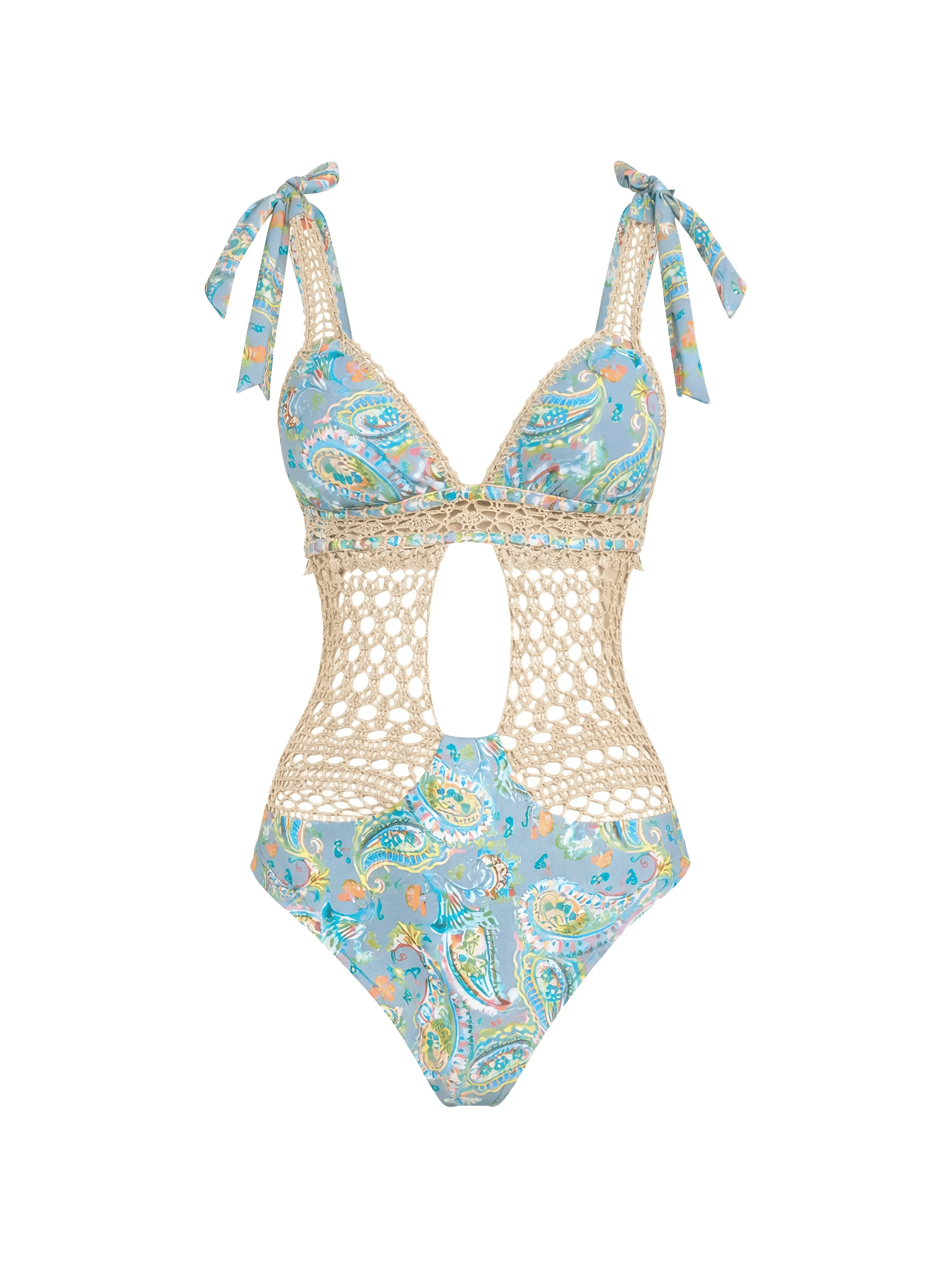 paisley crochet swimsuit - Image 1