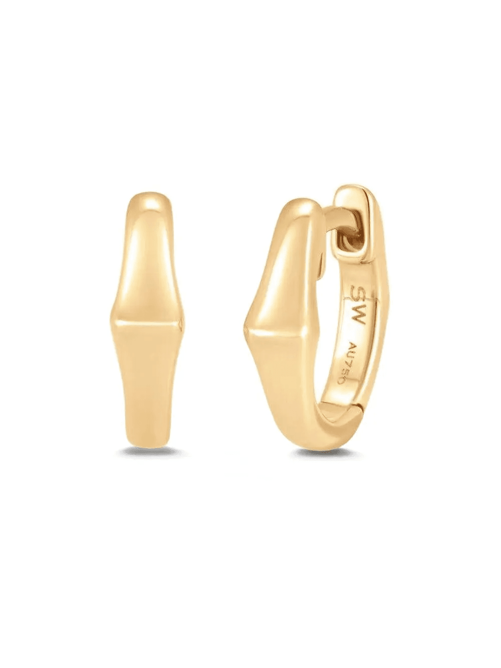 18K Gold Huggie Earrings - Image 1
