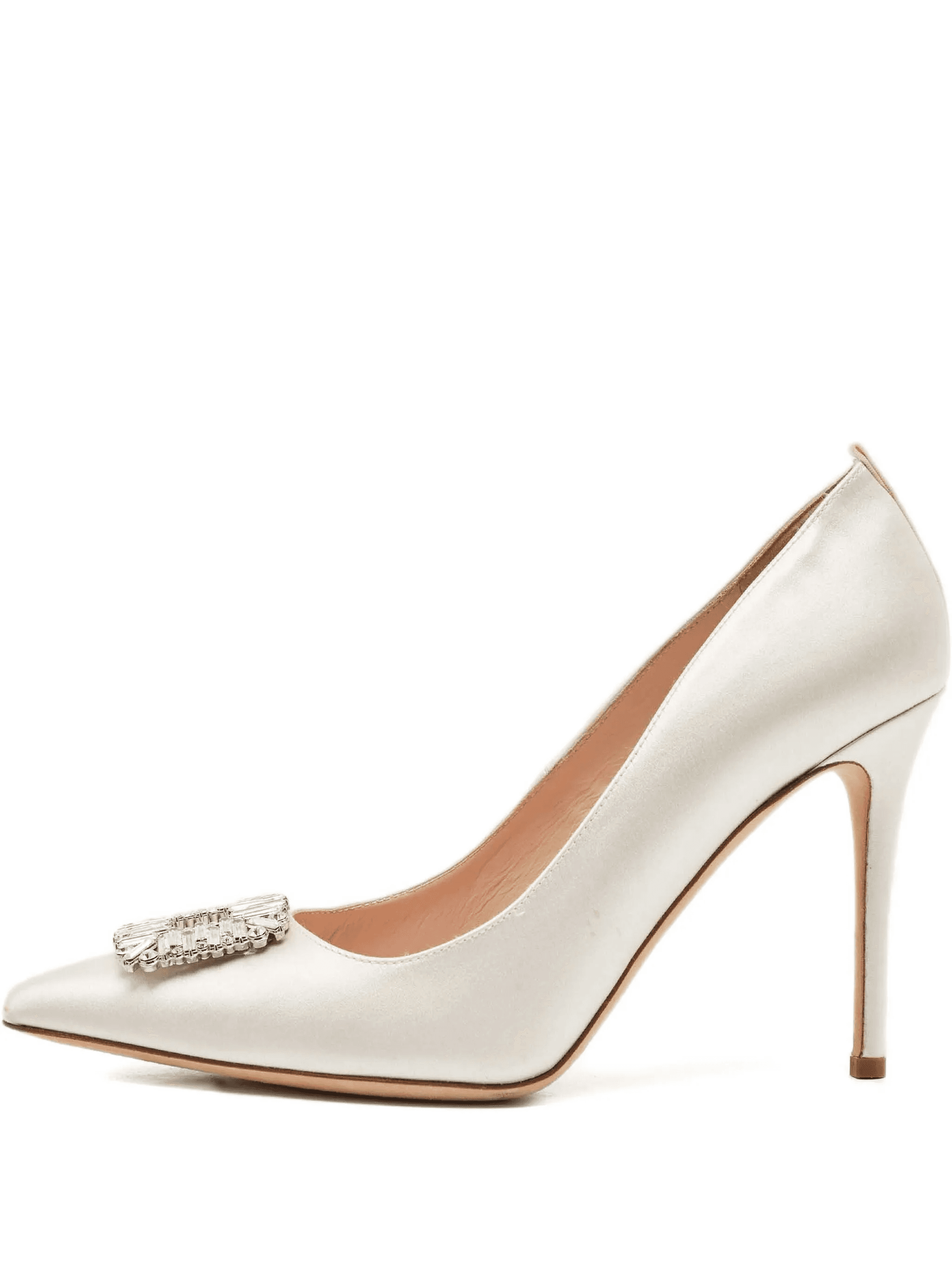 105mm satin heeled pumps - Image 1