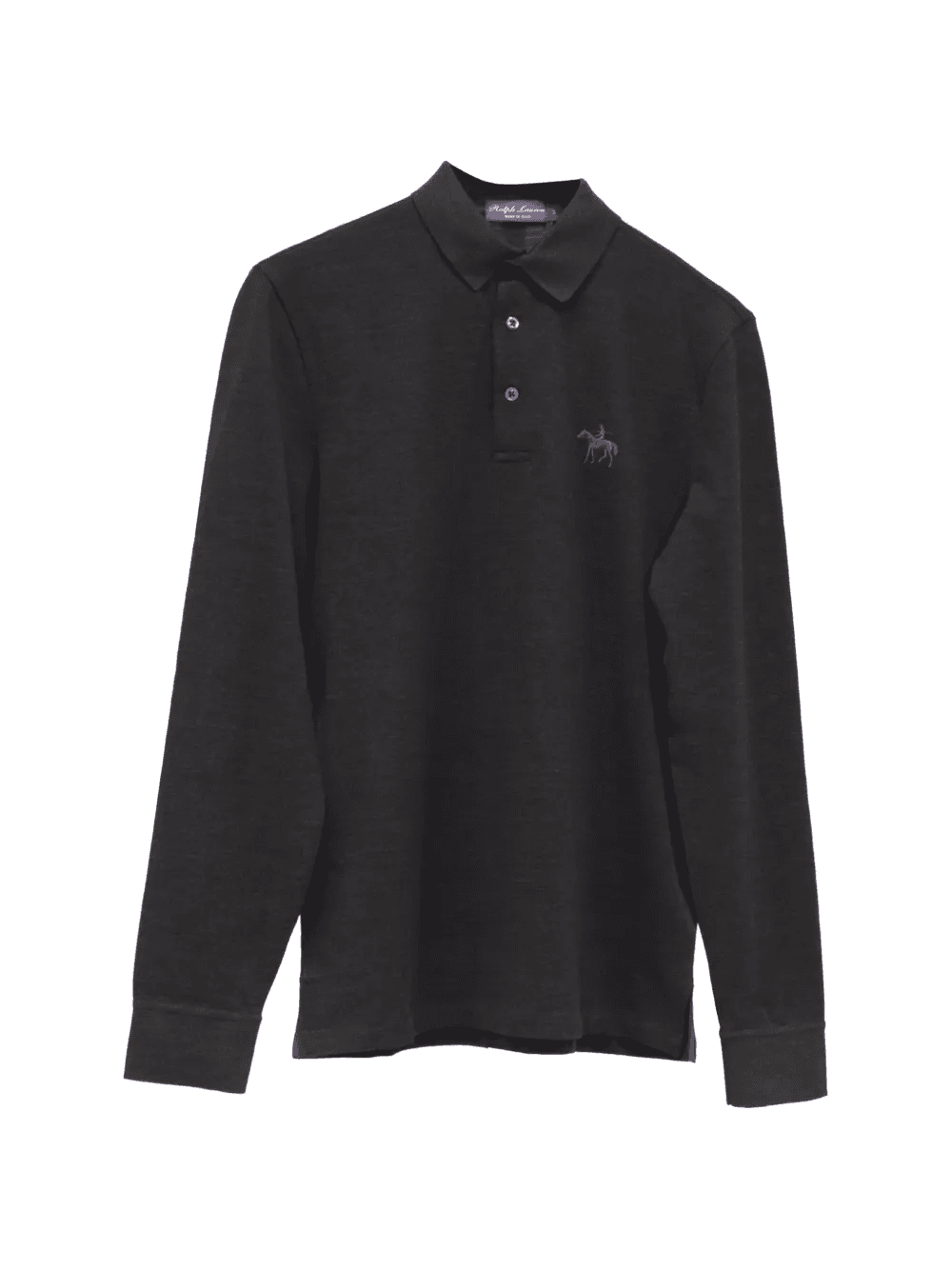 logo-embroidered long-sleeve polo shirt - Image 1