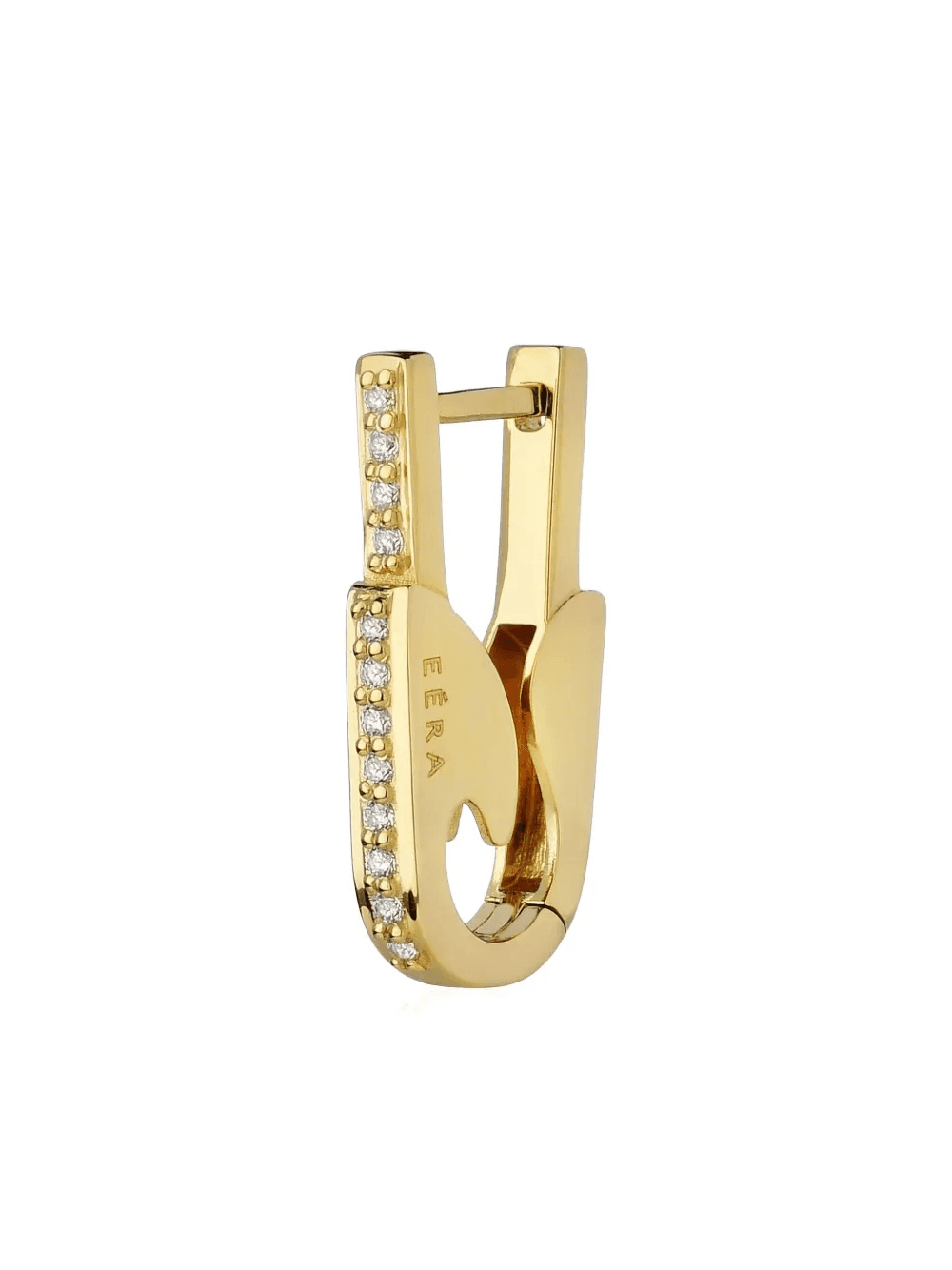 18K yellow gold diamond pin earring - Image 1