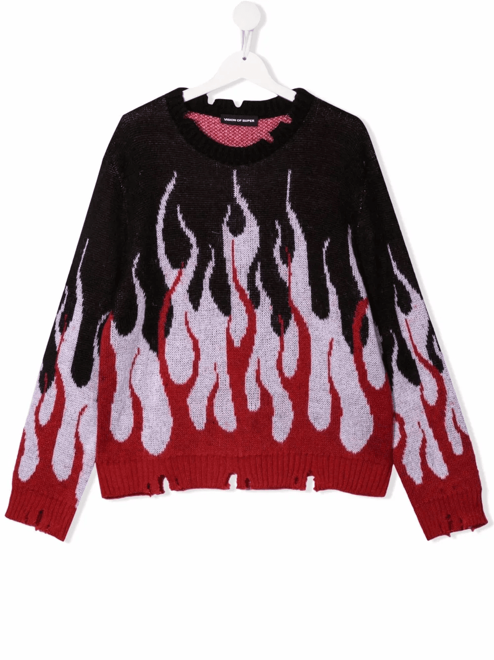 flame print distressed jumper - Image 1