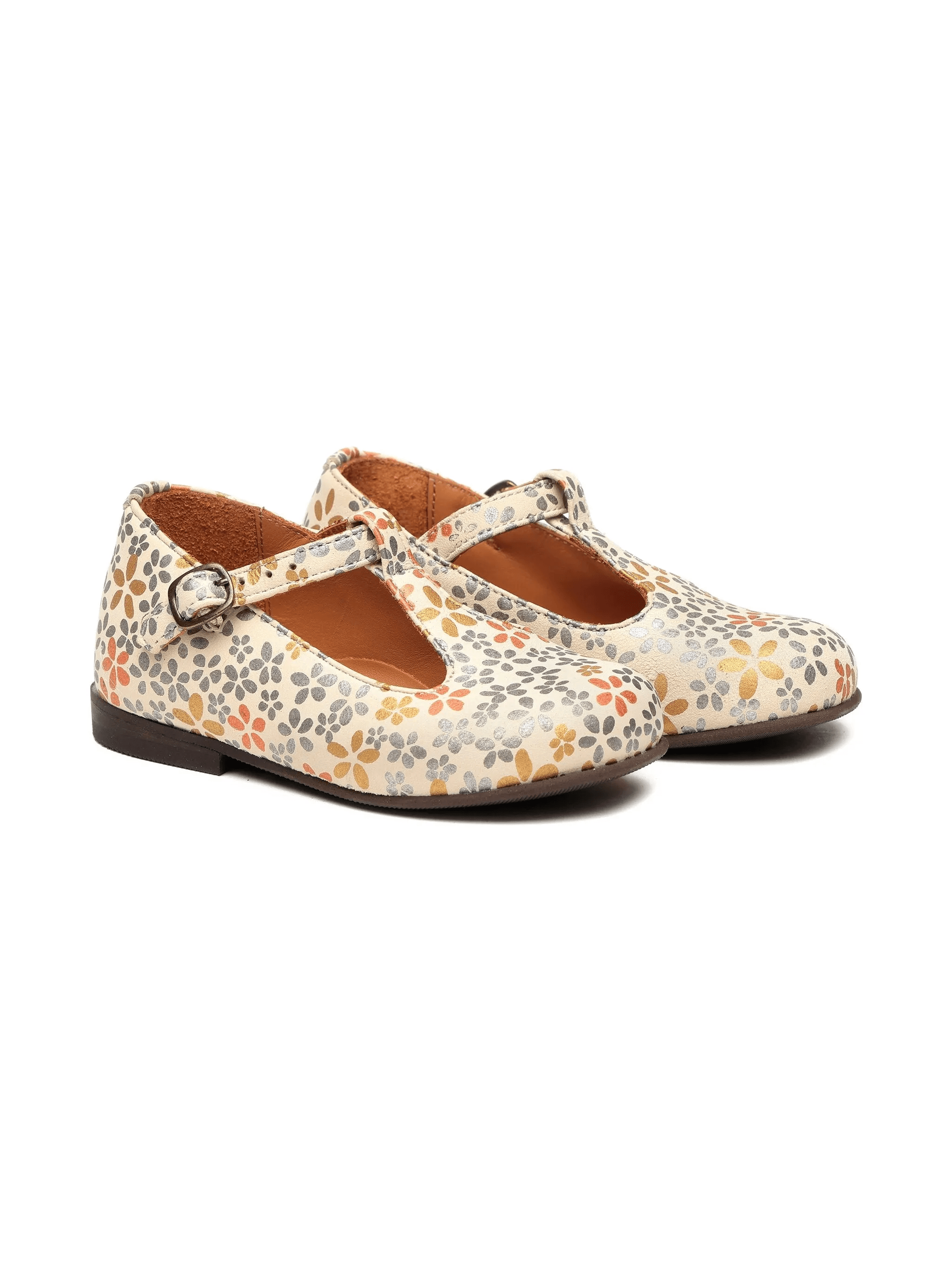 floral-pattern buckle ballerinas - Image 1