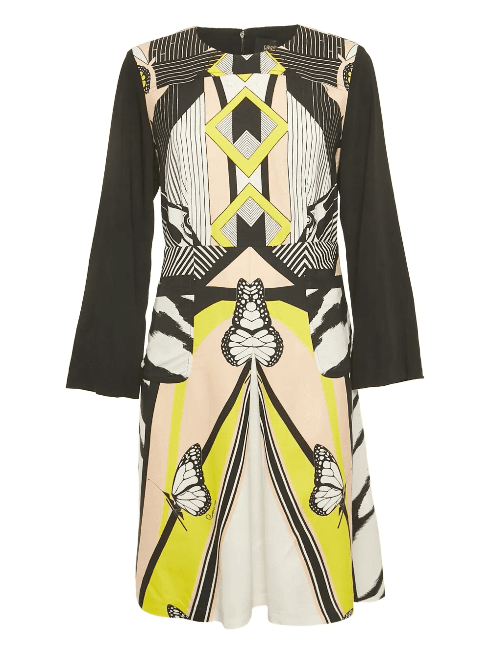 print long-sleeve midi dress - Image 1