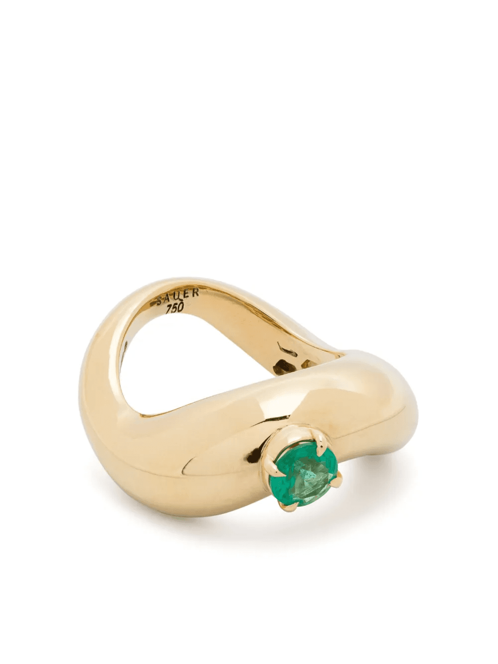 18k yellow gold Zaha diamond band ring - Image 1