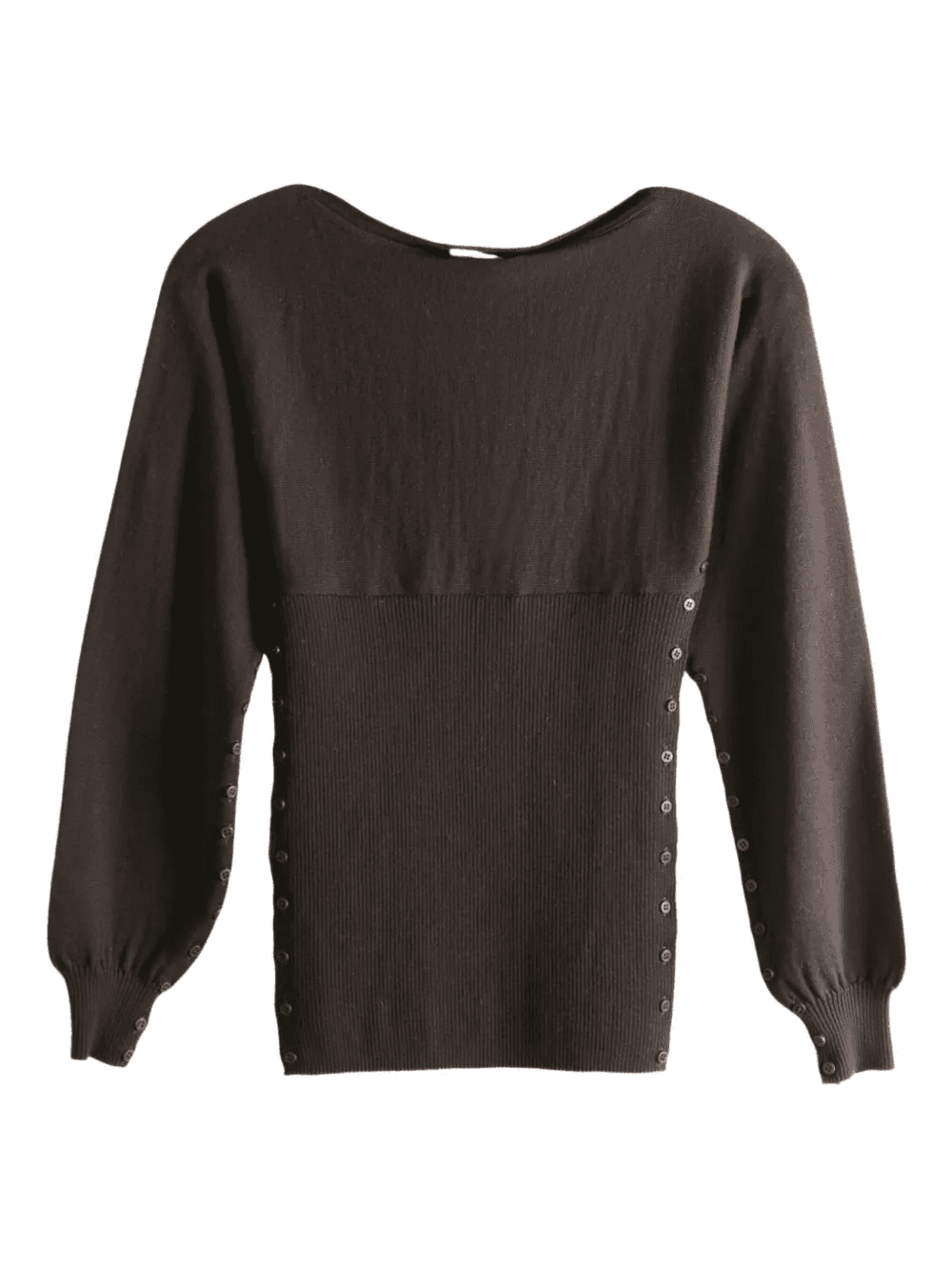 ribbed buttoned sweater - Image 1