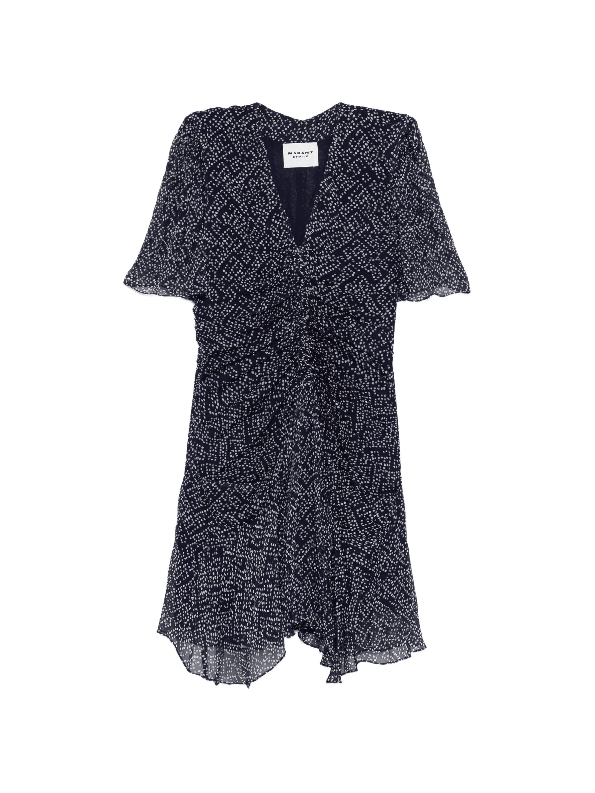 Vivienne printed V-neck mini dress - Image 1