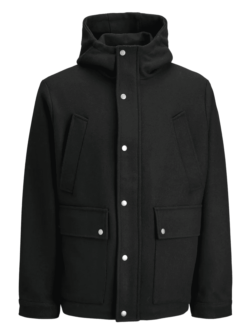 hooded buttoned jacket - Image 1