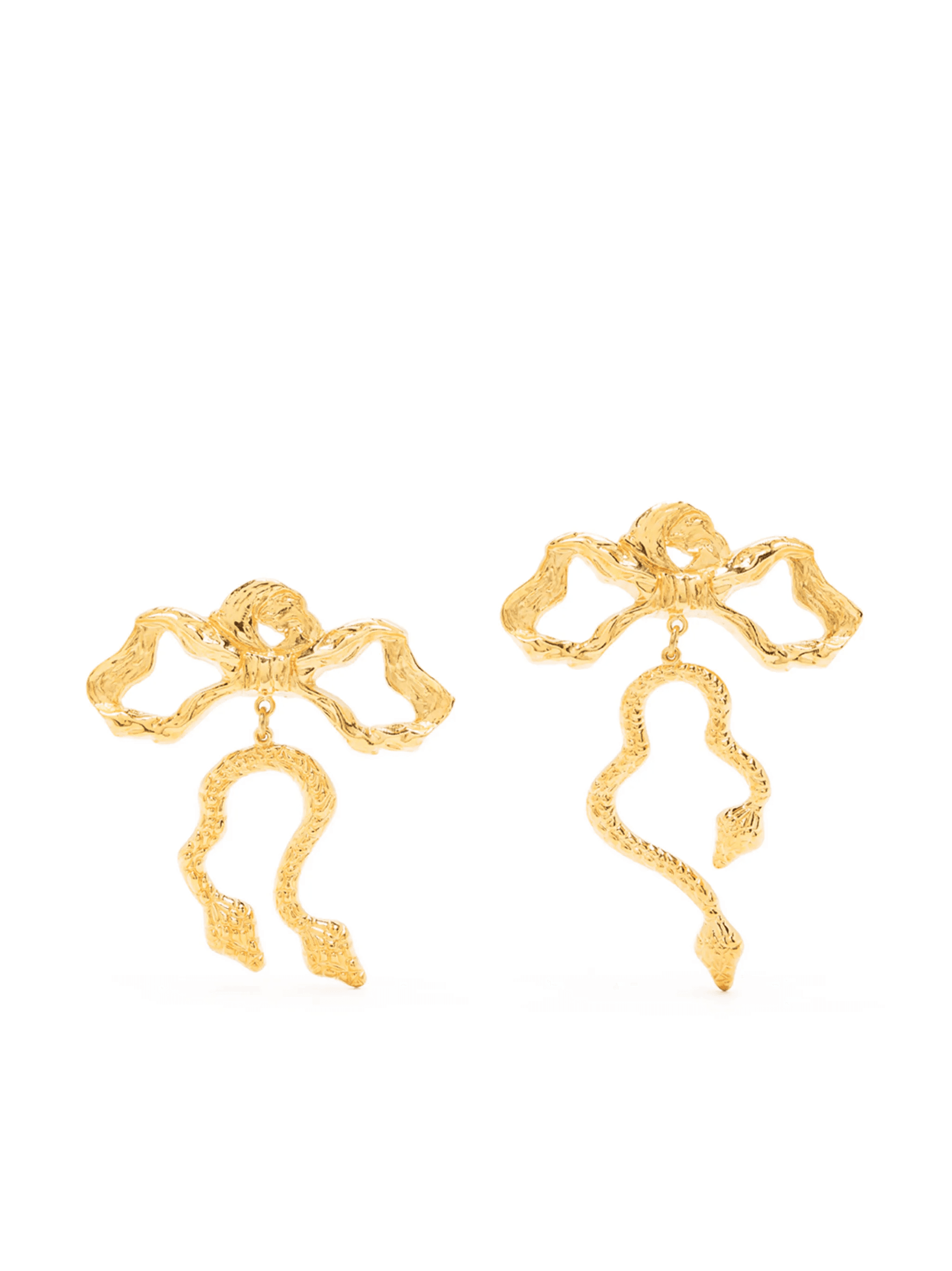 Long Bow brass earrings - Image 1