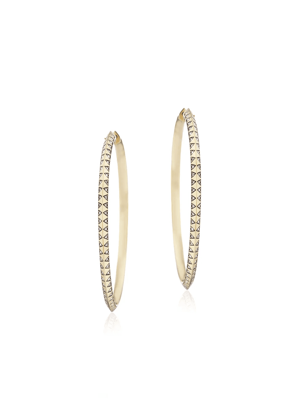 18kt yellow gold hoop earrings - Image 1