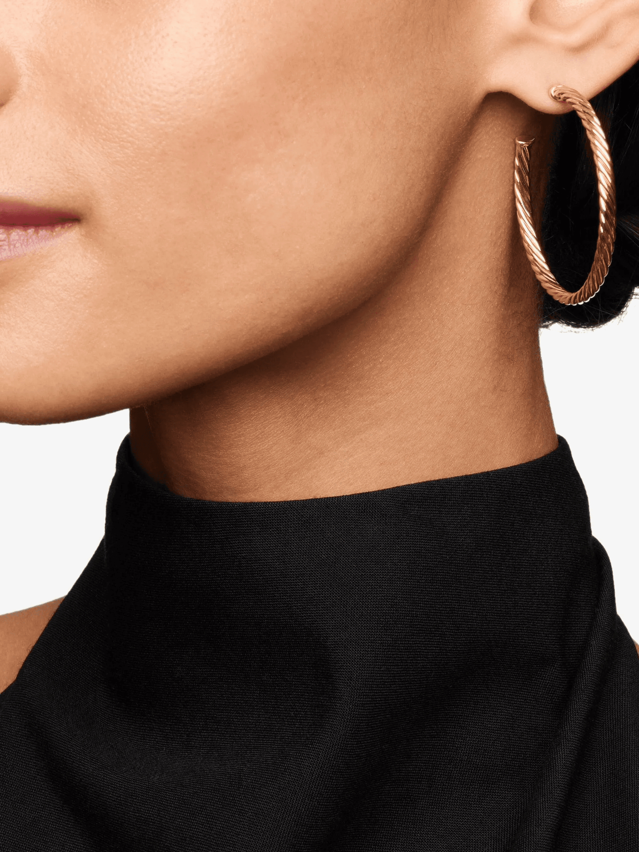 18kt yellow gold Cablespira hoop earrings - Image 1