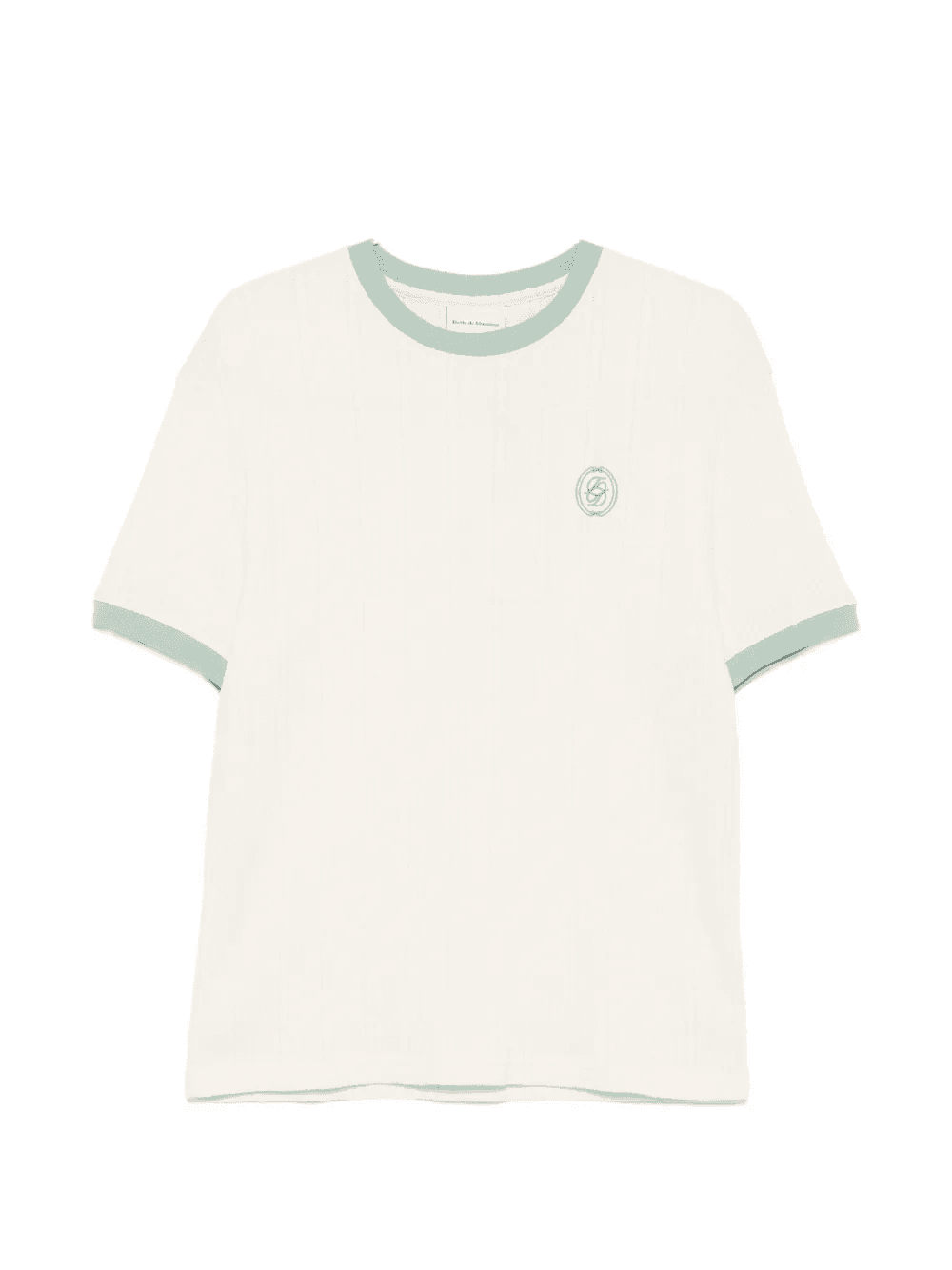 ribbed trim T-shirt - Image 1