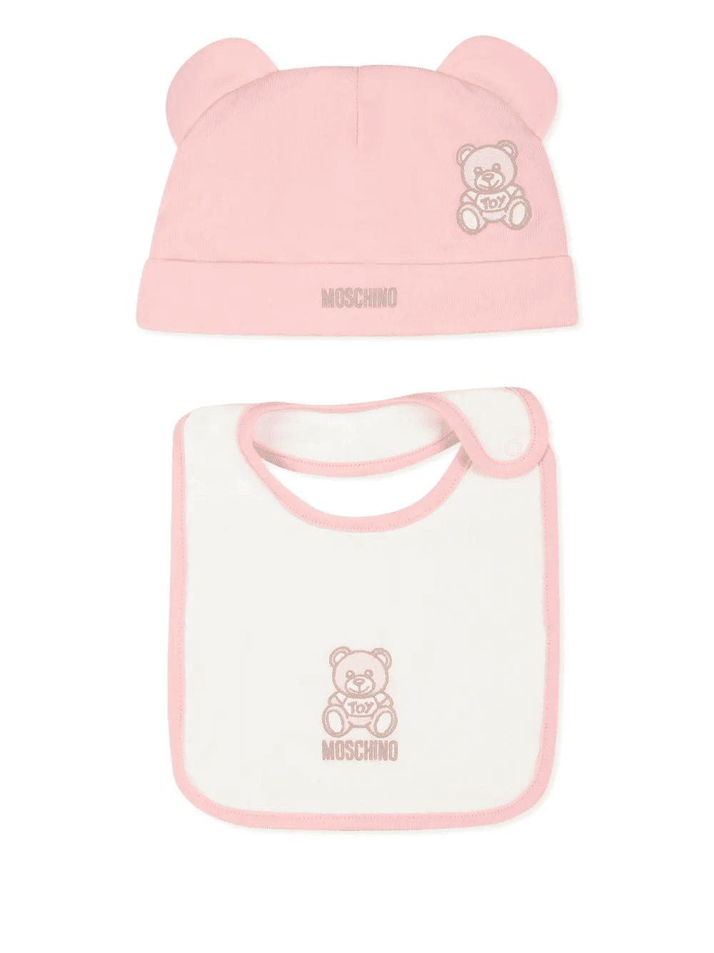 Teddy Bear beanie and bib set - Image 1