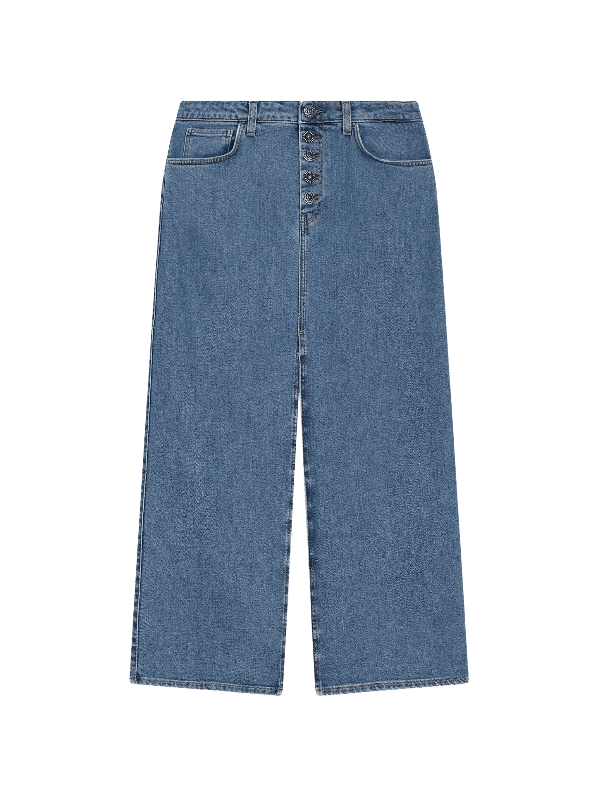 buttoned denim skirt - Image 1